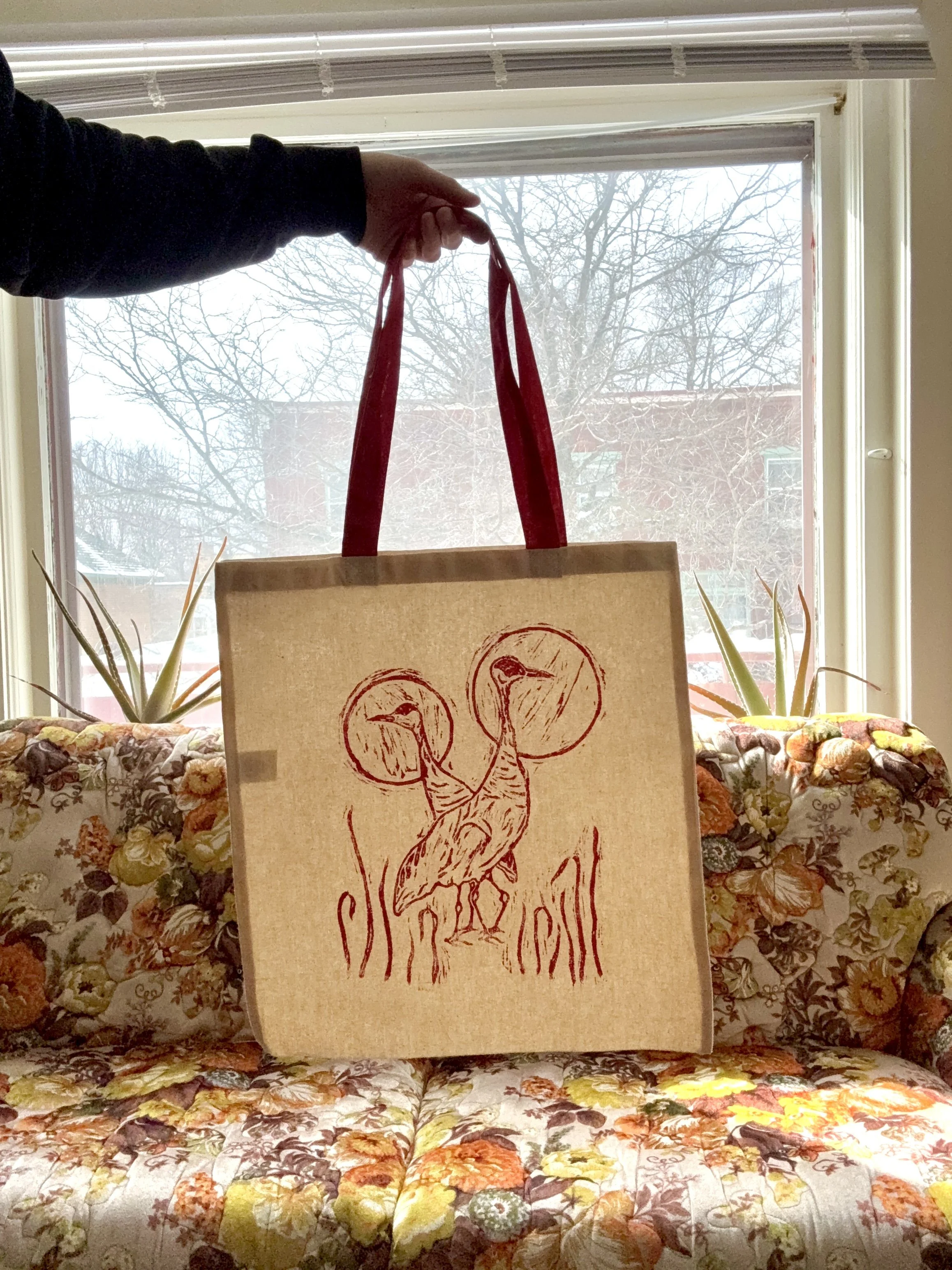 Sandhill crane tote
