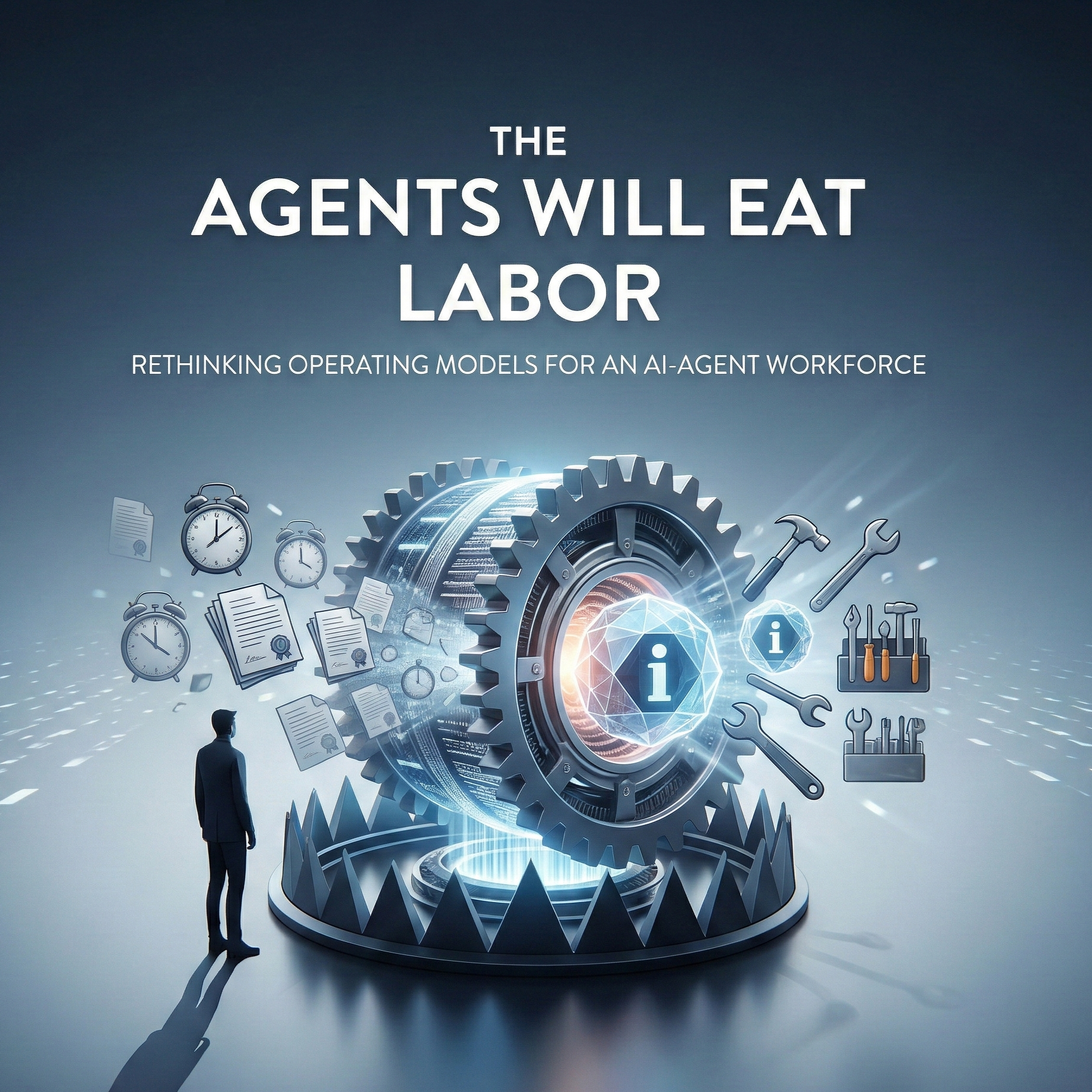 A man giving a presentation to a group of four people in a conference room with a screen displaying a diagram. The text on the image reads 'AI Training Workshops'.