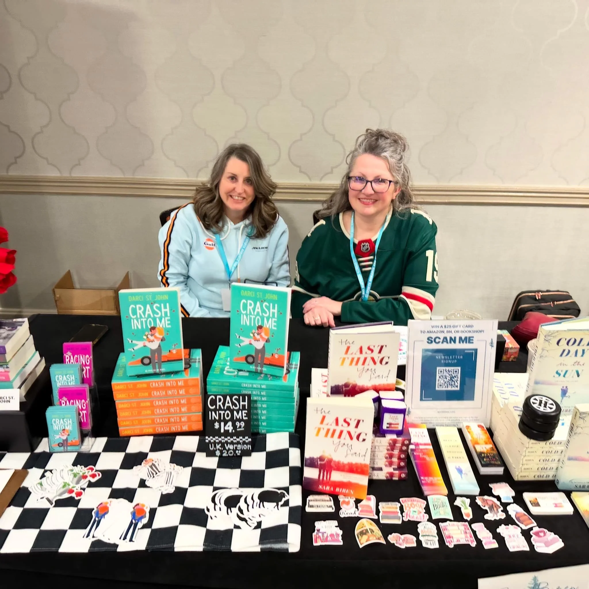 Darci St. John and Sara Biren at the inaugural Sports Romance Con in Minneapolis, Minnesota