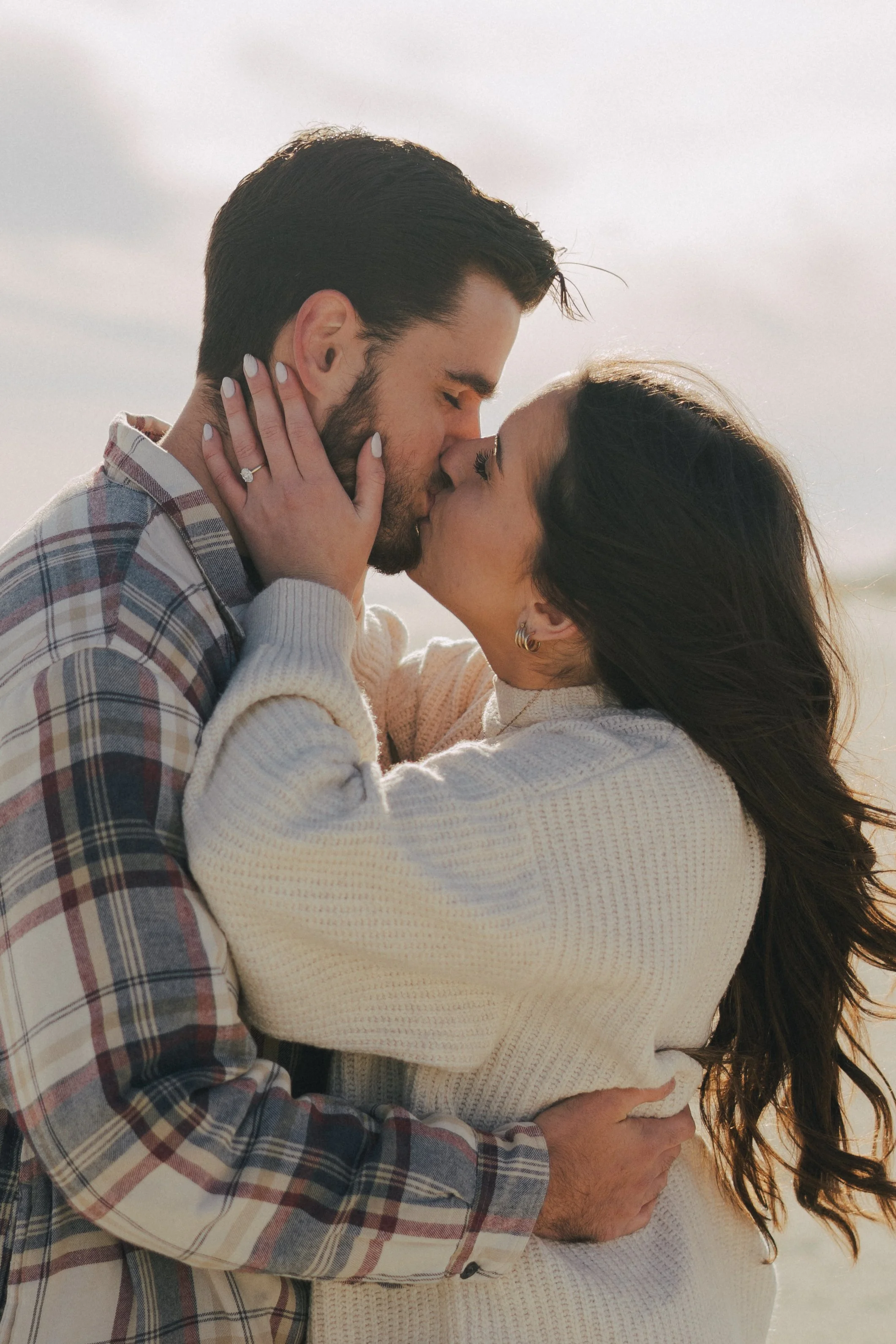 myrtle-beach-huntington-state-park-engagement-winter-kissing-carly thompson photography.jpg