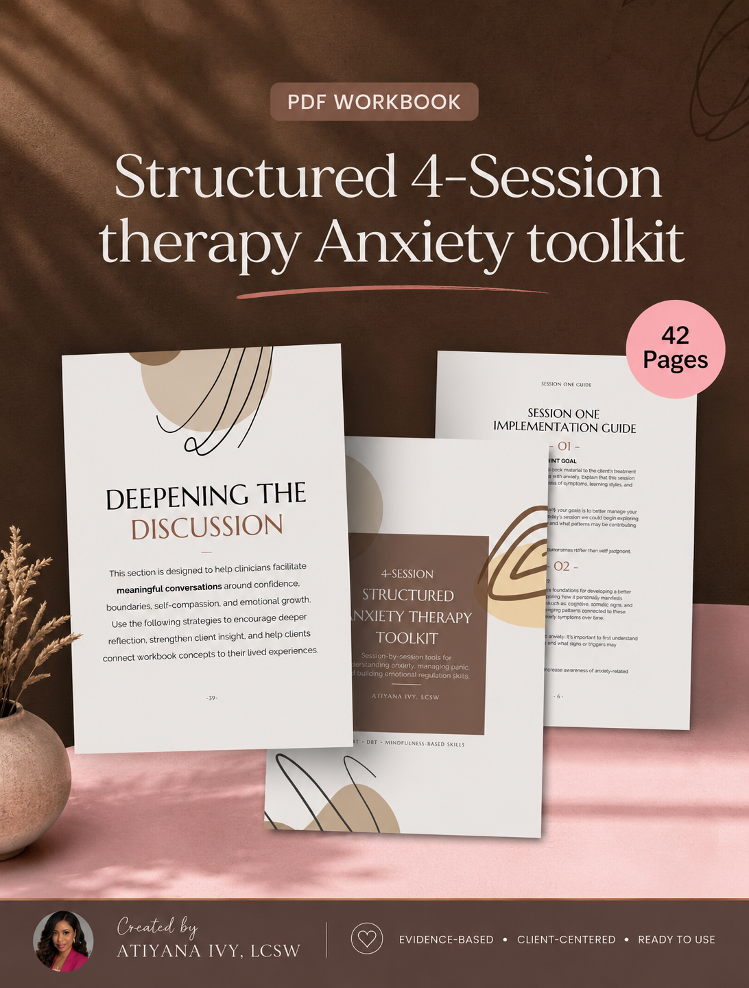 Anxiety Workbook for Therapists | Guided Sessions, Reflection Prompts & Worksheets