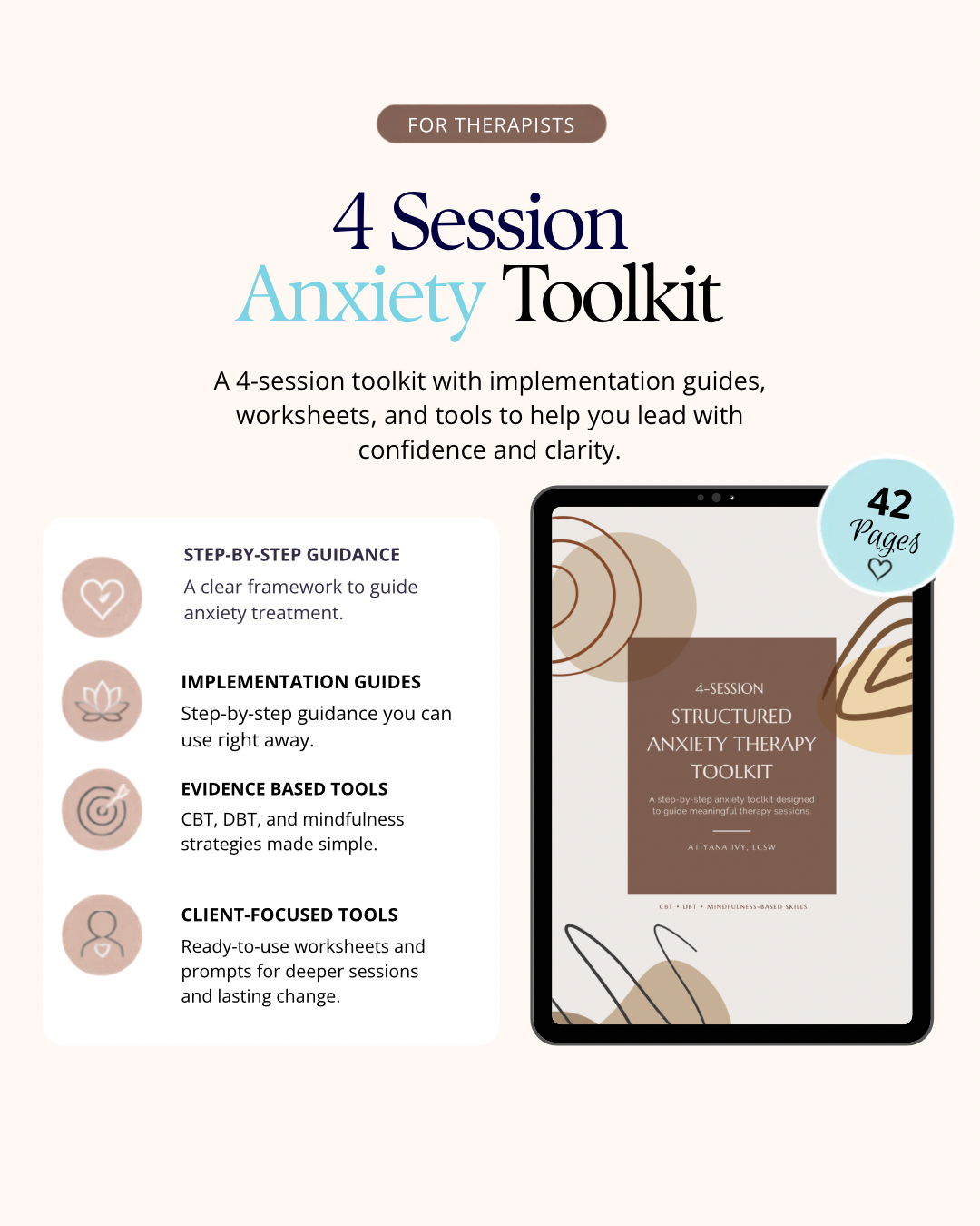 4-Session Anxiety Therapy Toolkit for Therapists