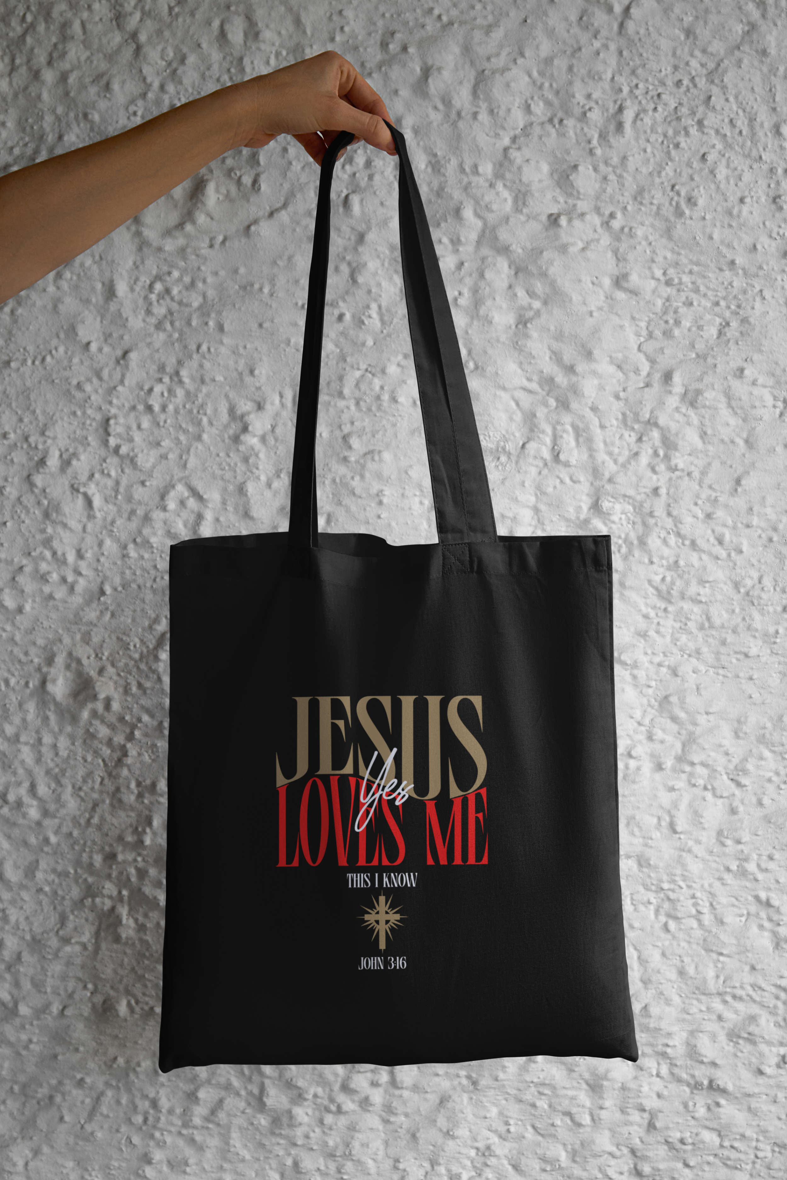 Yes Jesus Loves Me Scripture Tote Bag