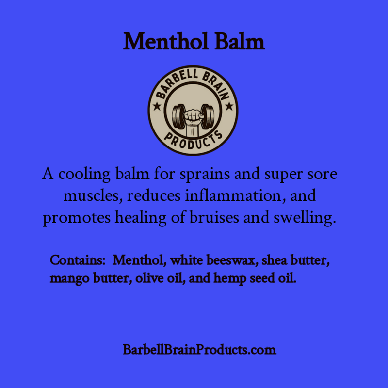 Menthol Balm for super sore muscles and skin care.