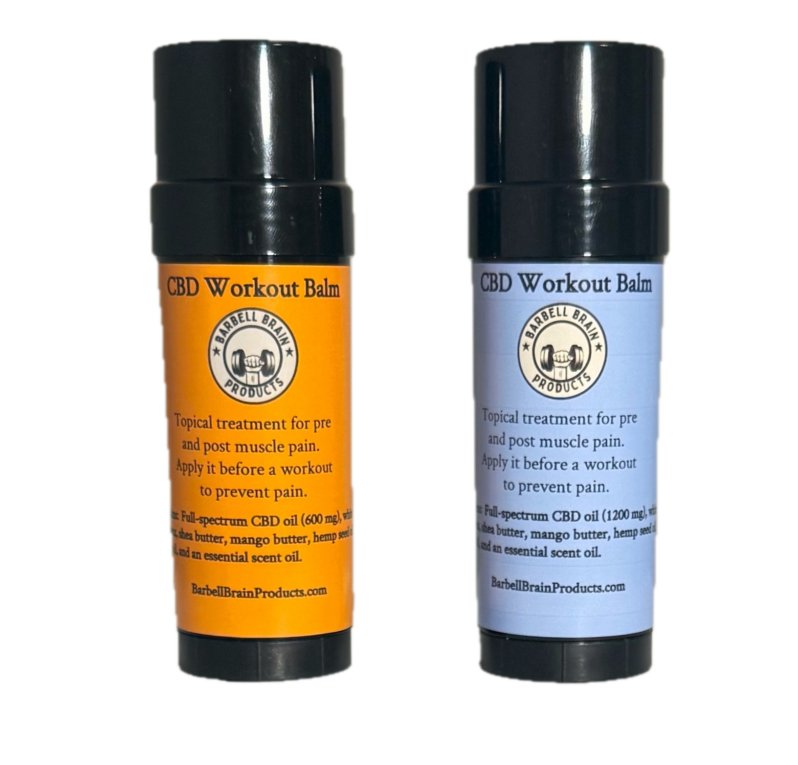 Two CBD Balms in 600 mg and 1200 mg