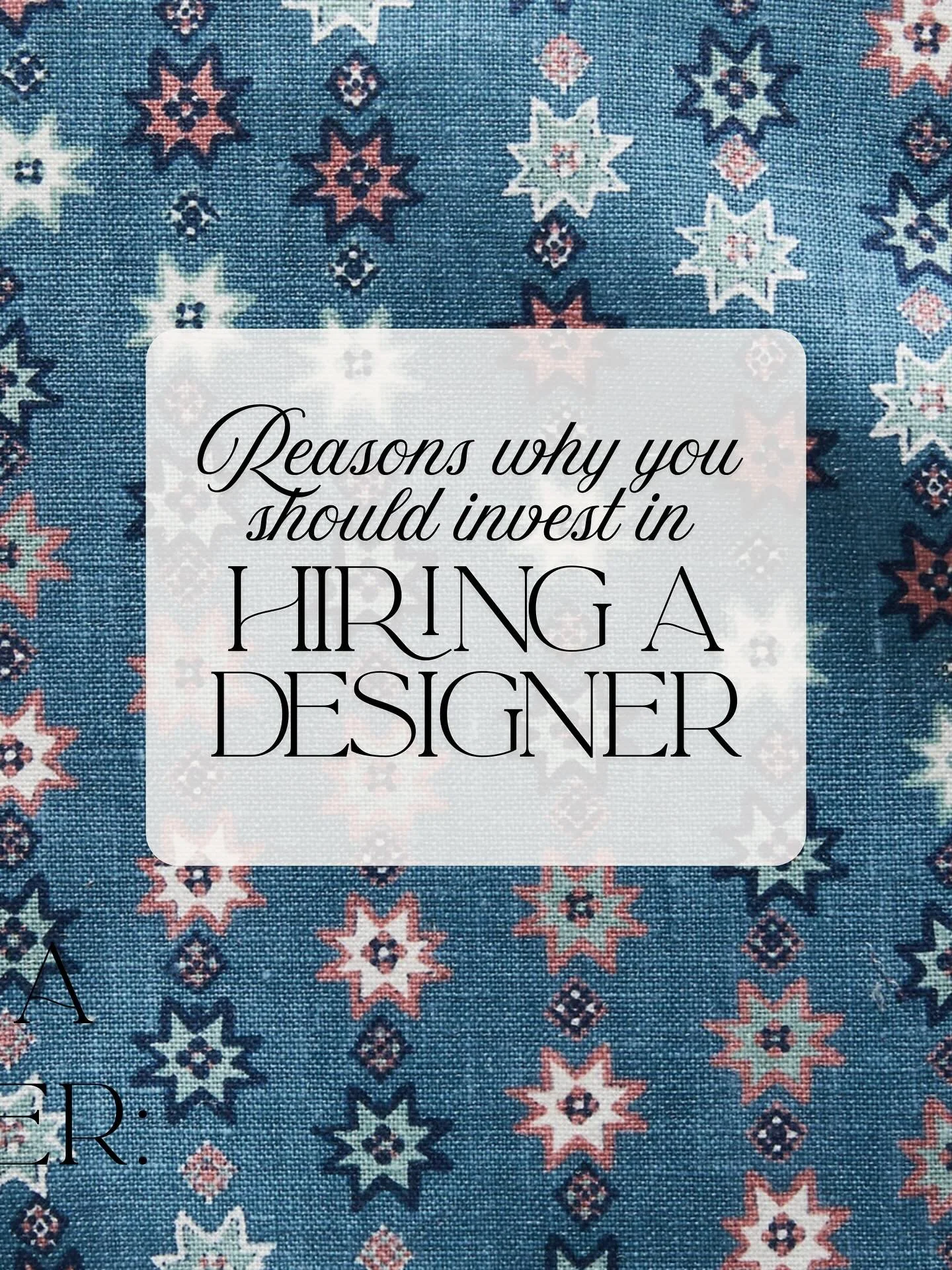 There is so much value and savings in hiring a designer beyond making things look good: 
Money, time, energy, stress, discomfort, mistakes, knowing your best interests are being looked after, an increase in your quality of life, the list goes on.