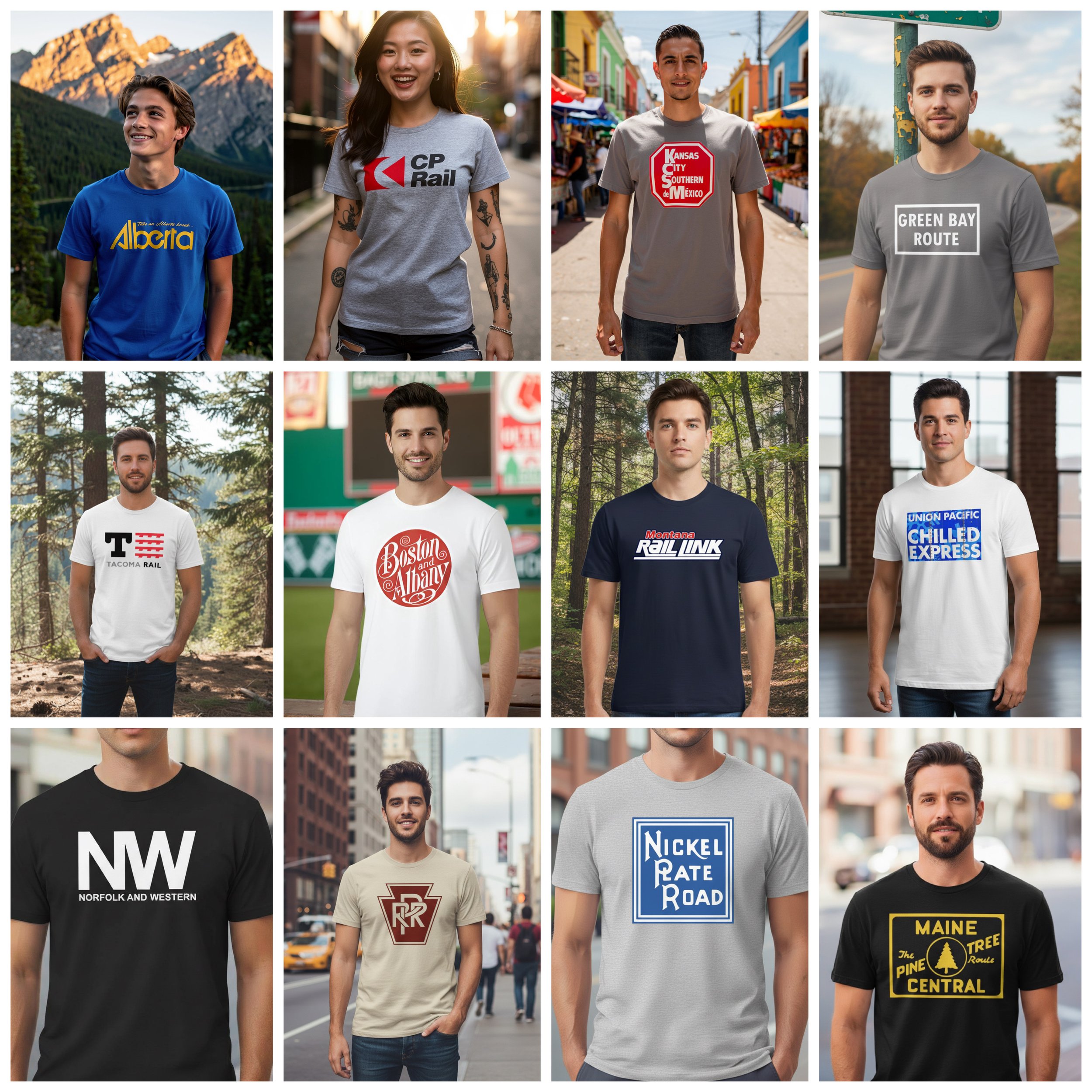 Railroad T-shirt Bundle (3 random shirts)