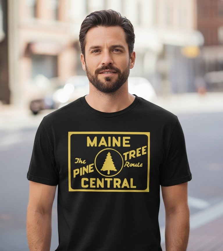 Maine Central Pine Tree Route Railroad T-Shirt