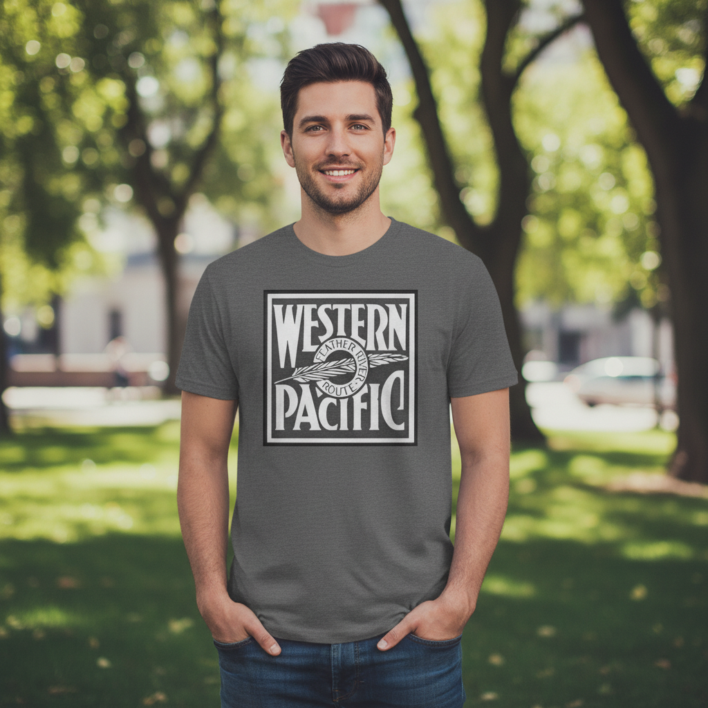 Western Pacific Feather River Route Railroad T-shirt