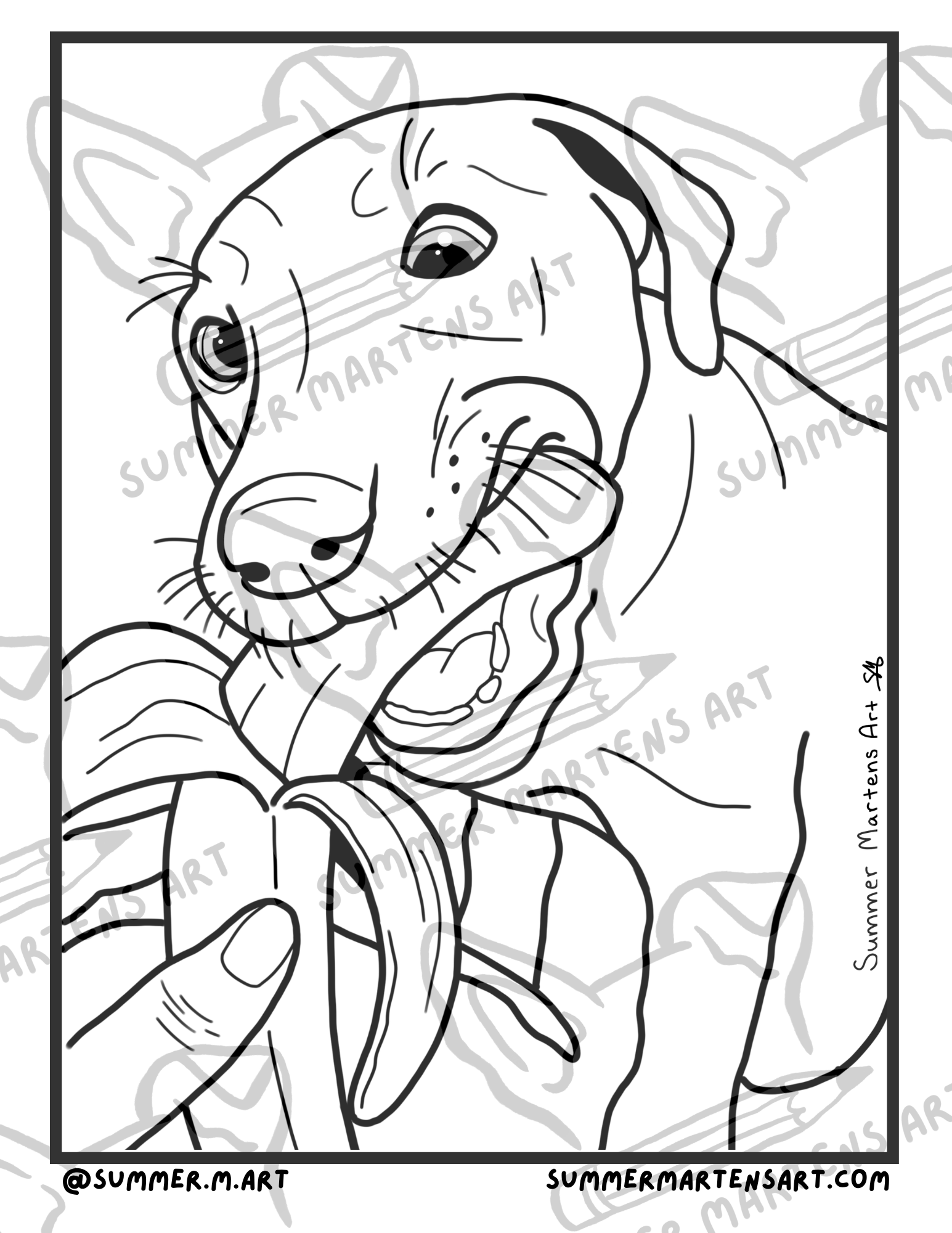Banana Dog Colouring Page TEASER.png