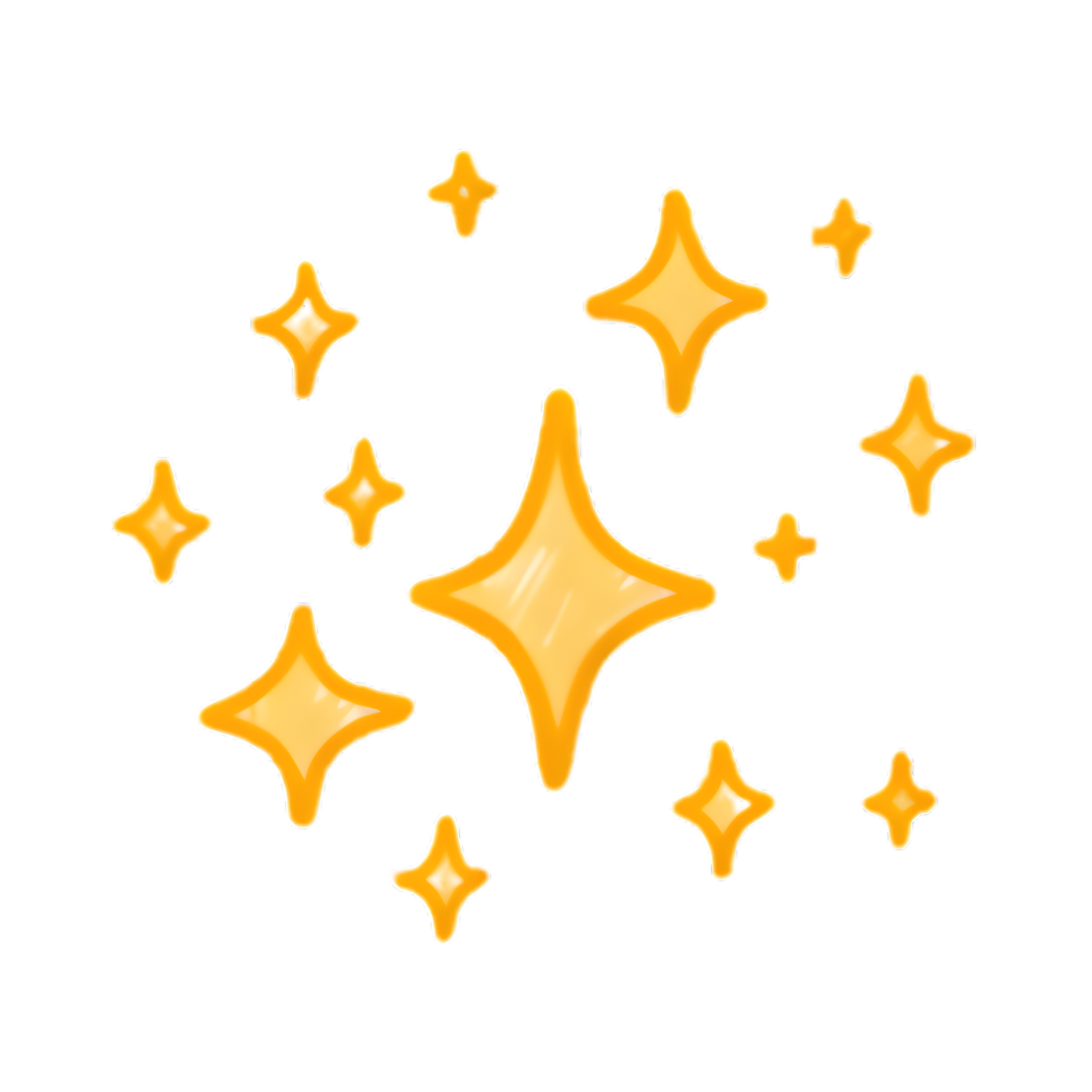 Shiny gold star shapes of varying sizes arranged on a black background.
