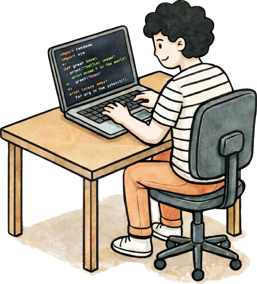 Student working at a laptop to model and analyze engineering designs, using code and simulations to evaluate performance.