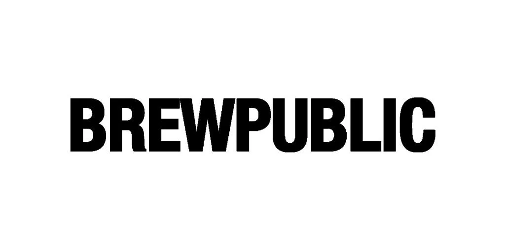 The word 'BREWPUBLIC' written in bold black letters on a white background.