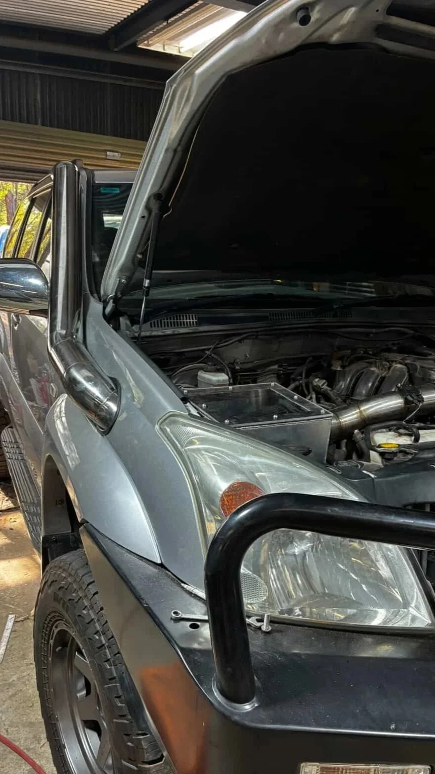 4" Stainless Steel  Snorkel custom made to suit Toyota Prado 120 series 