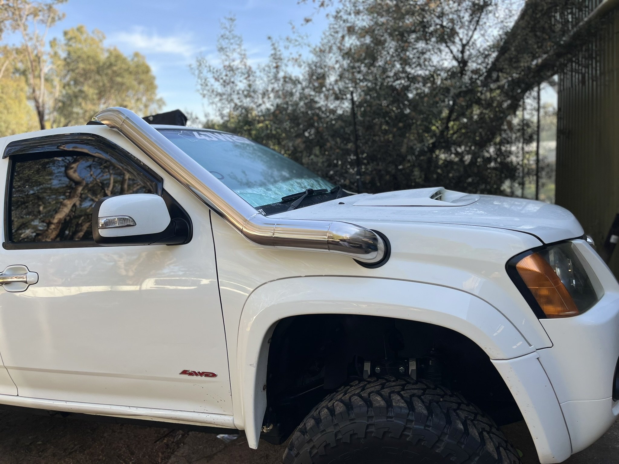 RC Colorado Stainless Steel Snorkel, mirror finish polish with exposed welds and custom cut top for a nice sleek look