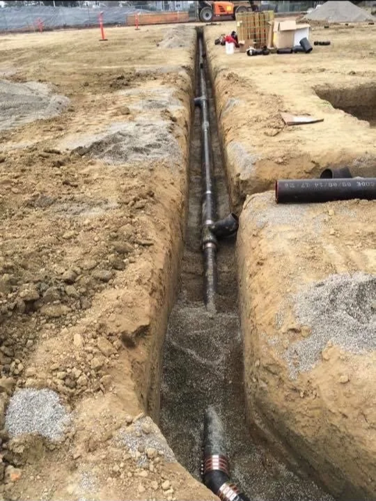 New sewer line install