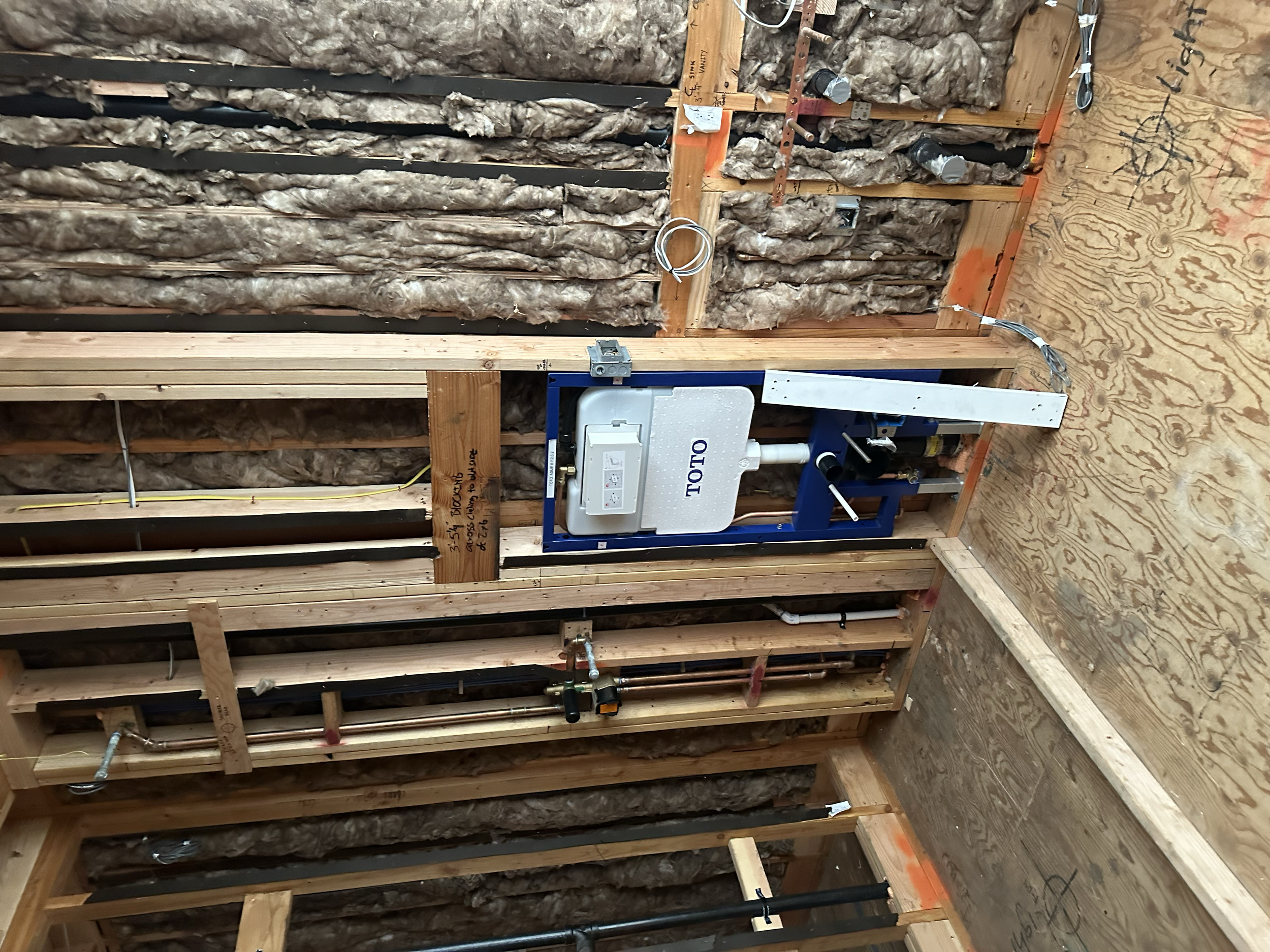 install wall mount toilet rough plumbing