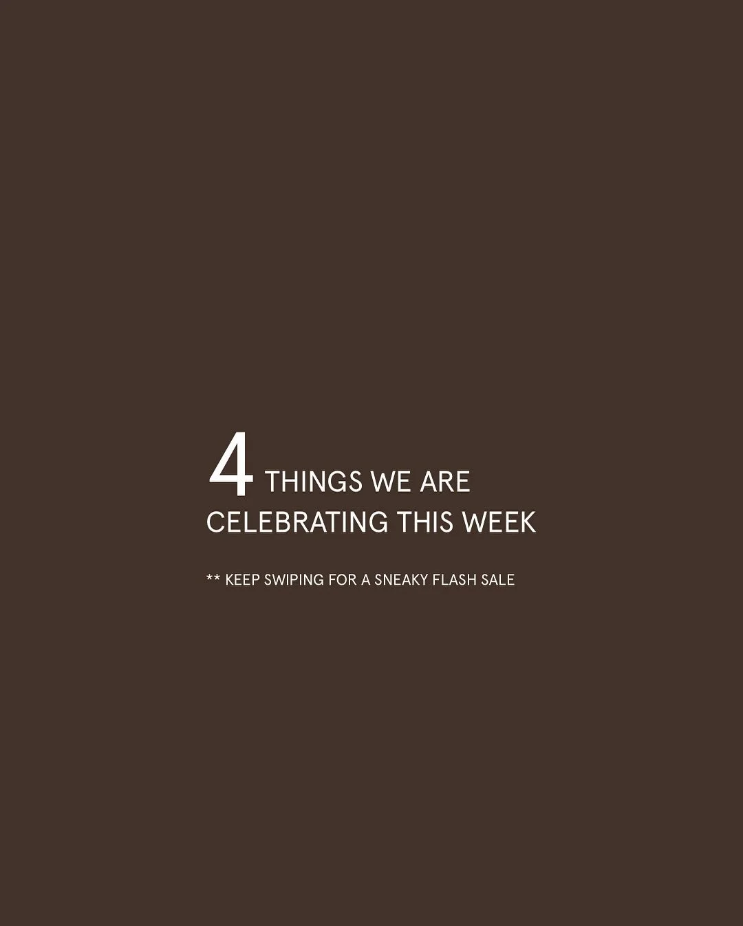 4 THINGS WE ARE CELEBRATING THIS WEEK 

🤎 Saying goodbye to winter (and the sickness)
🤎 Our amazing studio owner, Bekk&rsquo;s Birthday! (Come move with her Tuesday/Wednesday/Saturday mornings)
🤎 The launch of our brand new Group Studio Equipment 