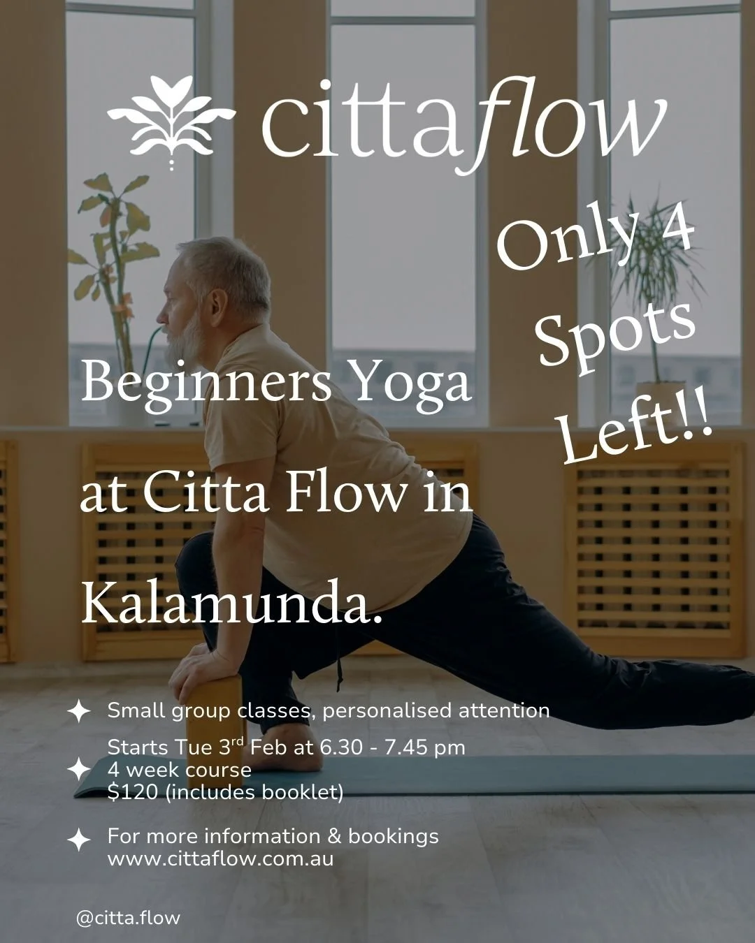 Start Yoga with Confidence

&ldquo;I feel very blessed to have seen your yoga sign last week and to be able to join your class. Although I have only done two classes so far, your beautiful and insightful approach to teaching yoga is already having a 