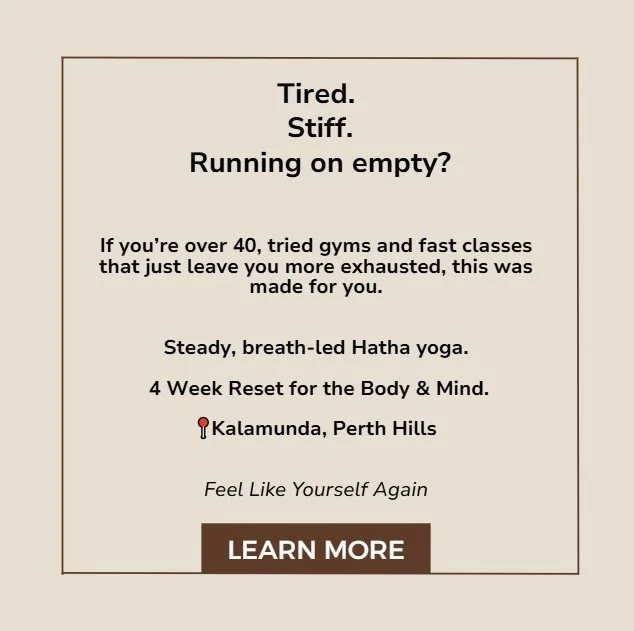 Feeling tired, stiff or overwhelmed?
Sometimes the body simply needs a reset.

Our Citta Flow 4 Week Reset is a small-group yoga program designed to help you slow down, release tension and reconnect with your body.

Over four weeks you&rsquo;ll be gu
