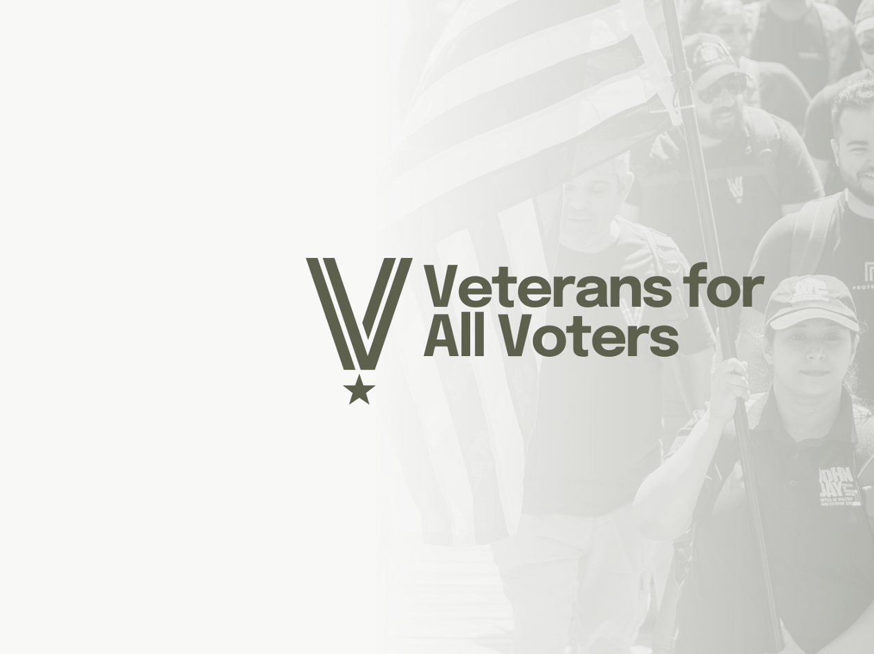 Veterans for All Voters is a veteran-led, nonpartisan nonprofit that mobilizes veterans to advance open, competitive elections and structural reforms that reduce polarization, so government becomes more accountable and responsive to the people.