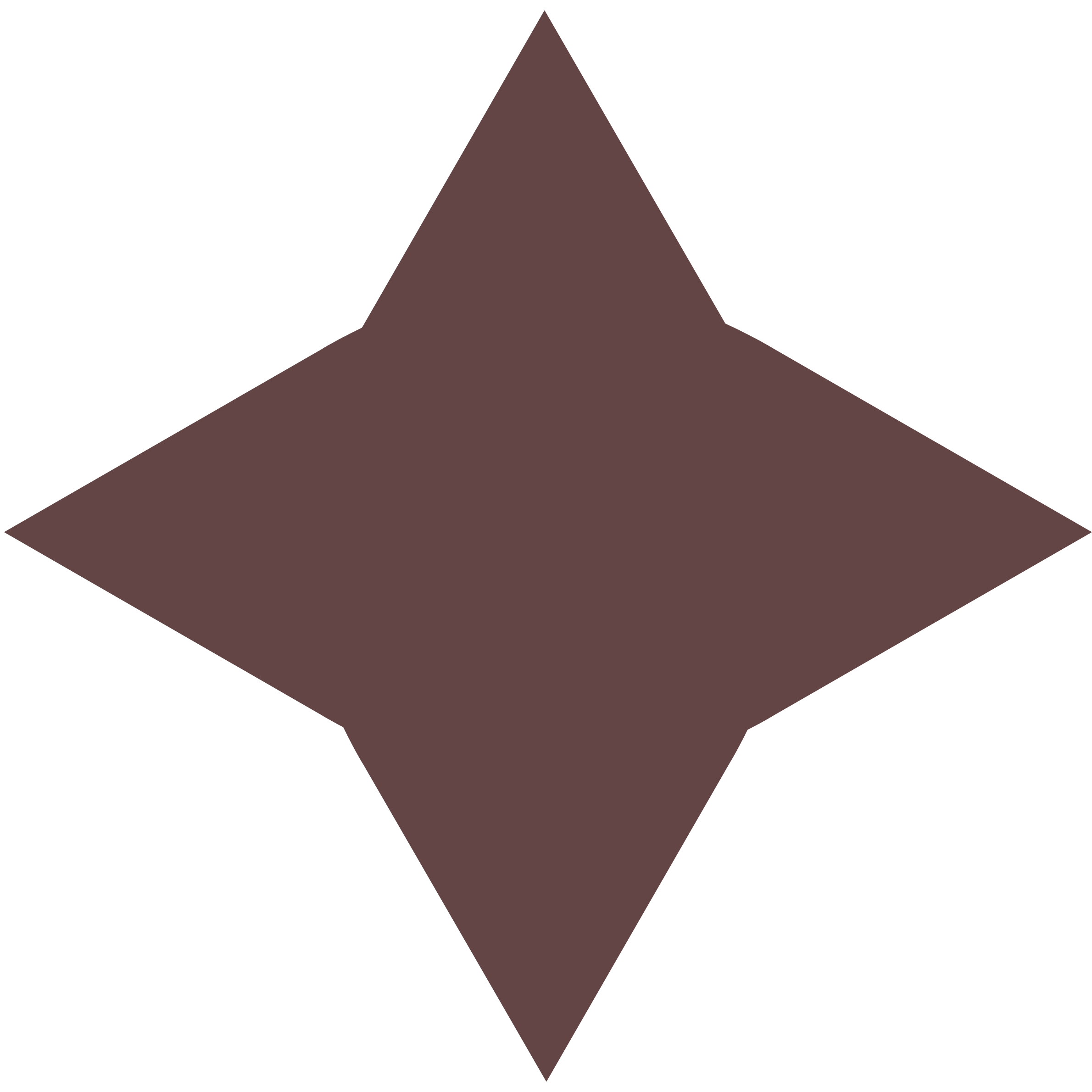 A large, brown diamond-shaped pattern on a black background.