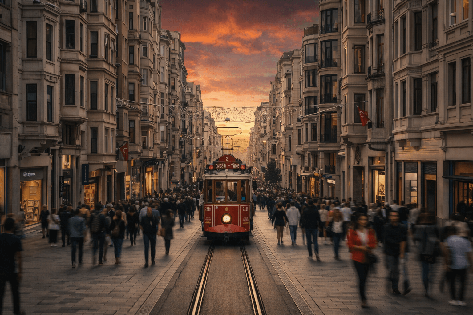 Istanbul Istiklal Caddesi view