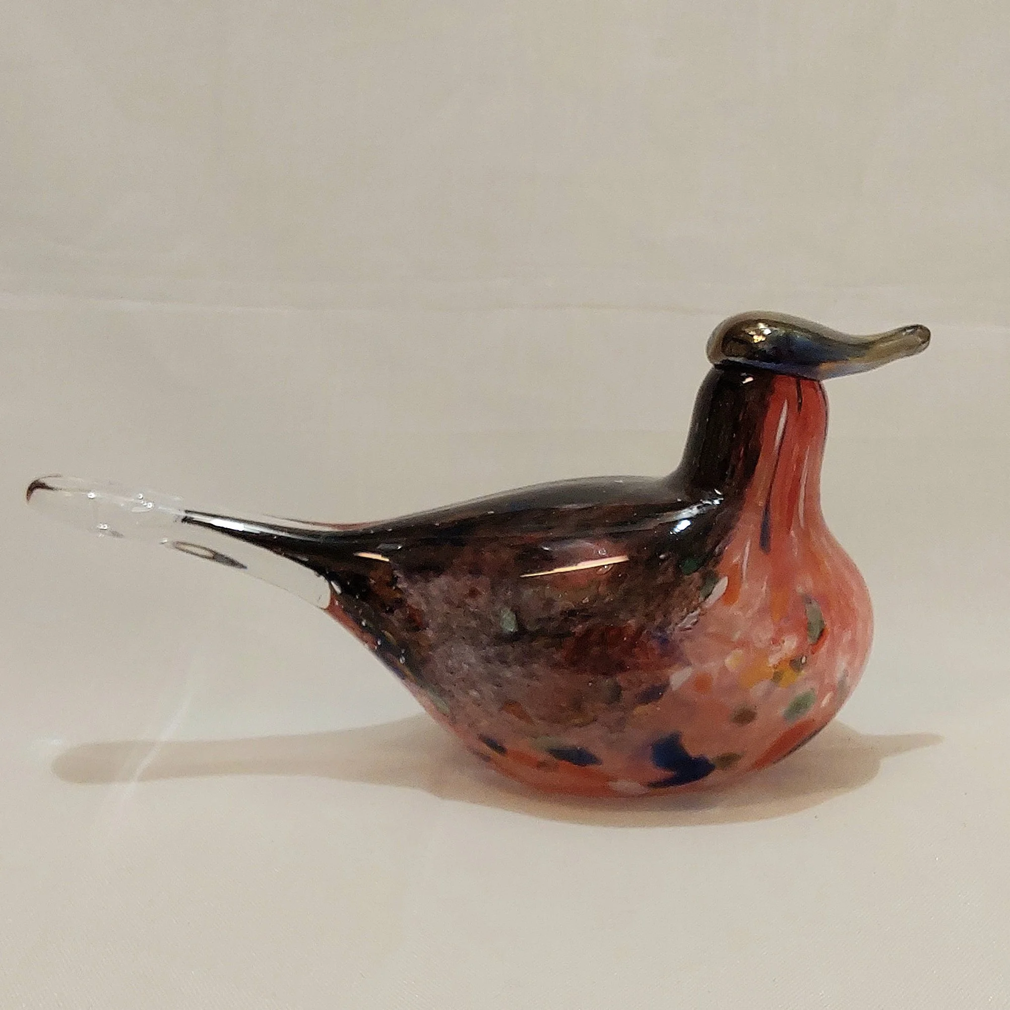 Lasilintu, punainen, (Signeerattu, Asmo Uutela)