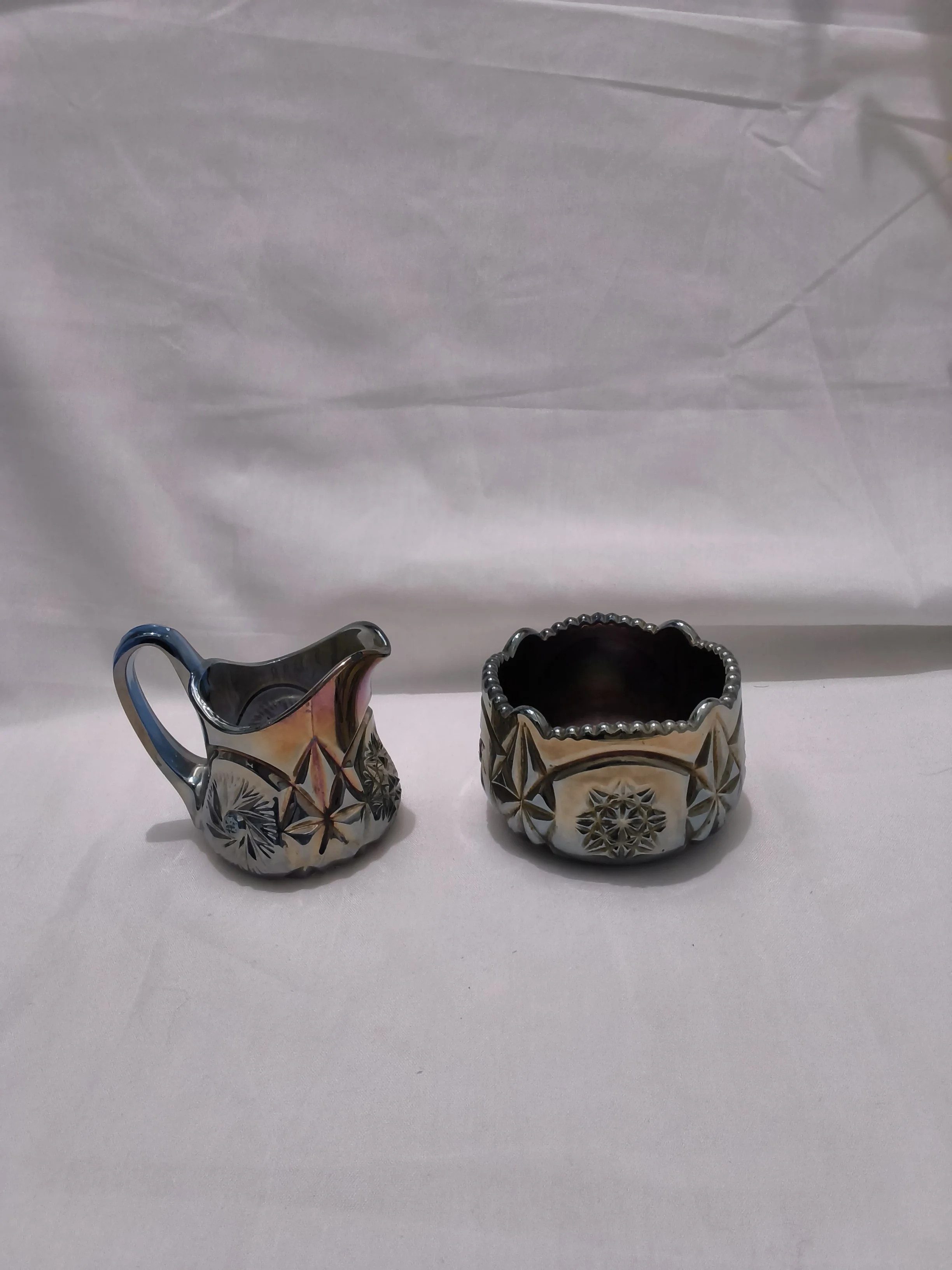 Riihimäen Lasi lysterilasiset kermakko ja sokerikko