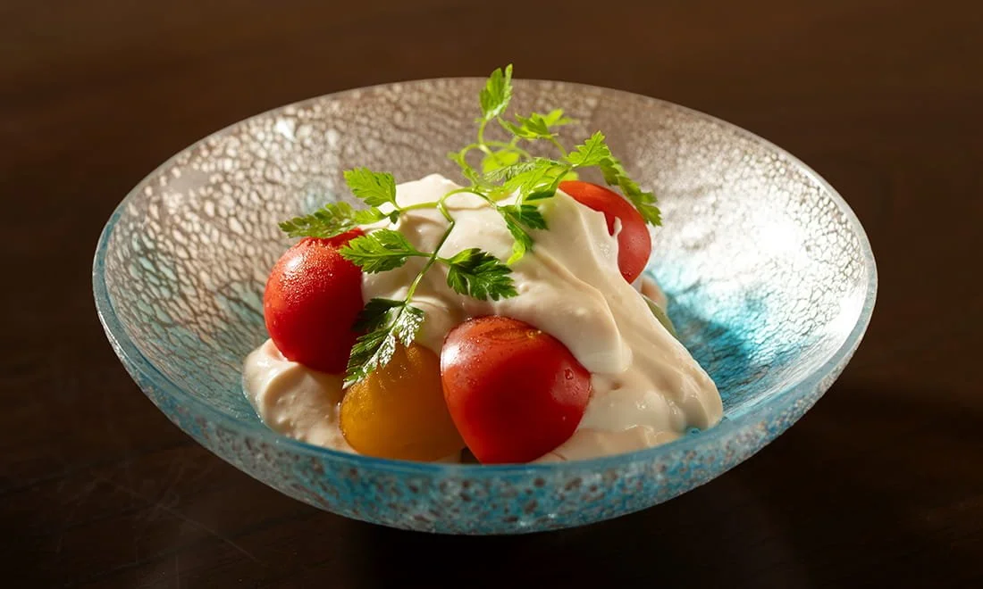Tomato Shiraae (Tofu-dressed Tomatoes): À La Carte