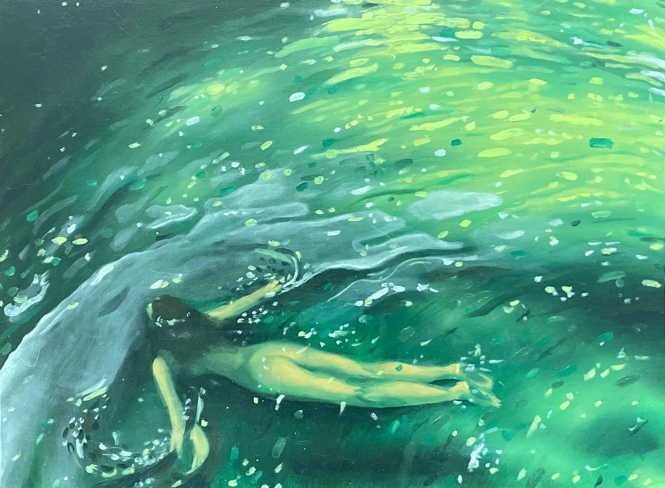 Schilderij - Duik diep 1