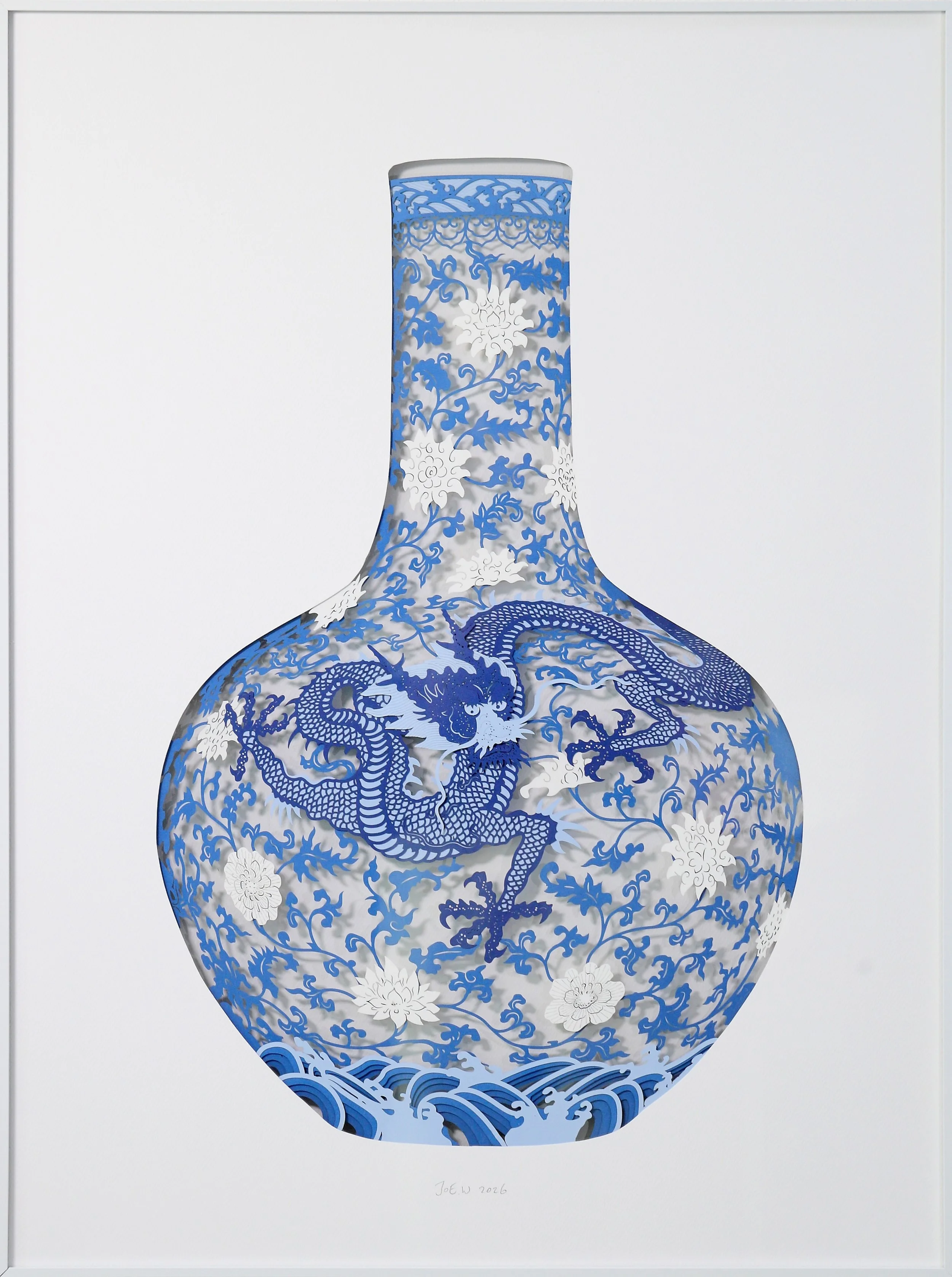Joe-Wong_Imperial-Dragon-Vase-Tian-Qiu-Ping(Blue and White)_2026_paper-cut_80x60cma.JPG