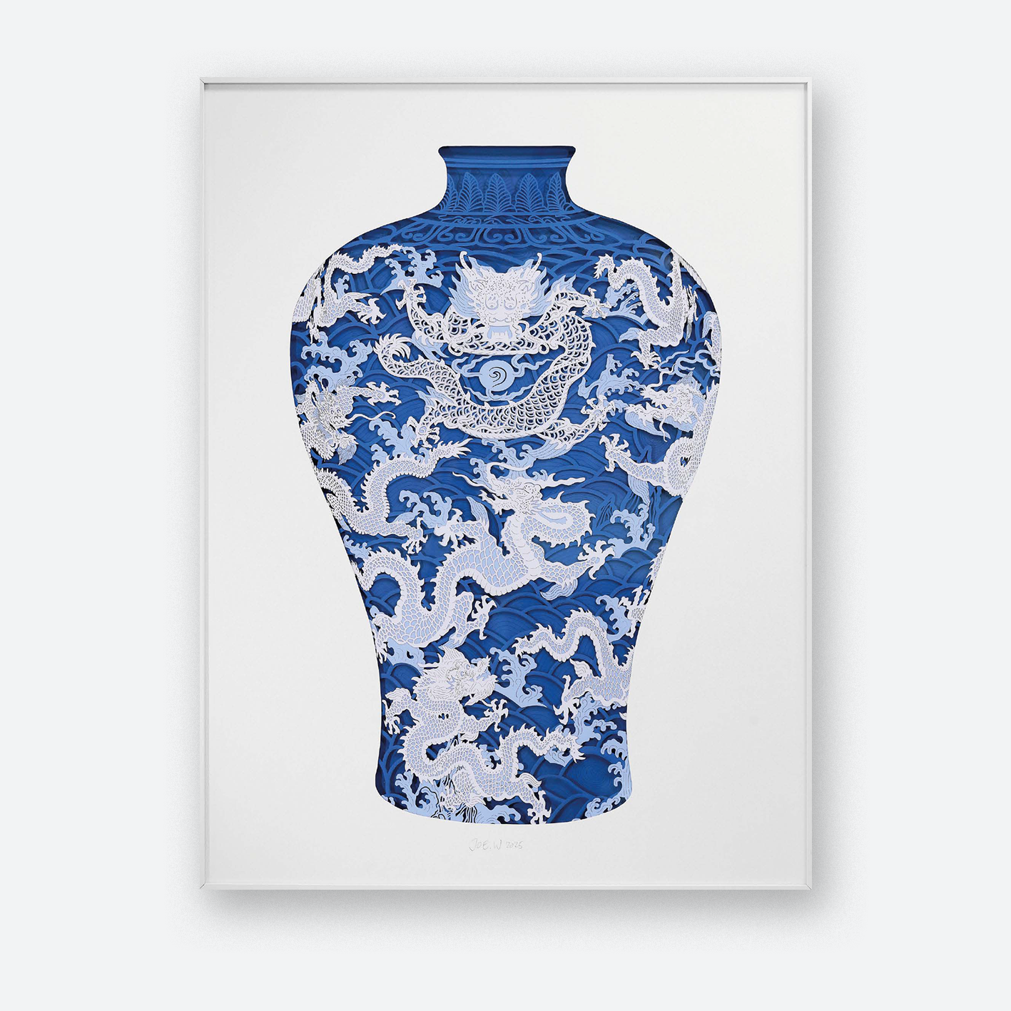 Imperial Dragon Vase, Meiping (White) ·