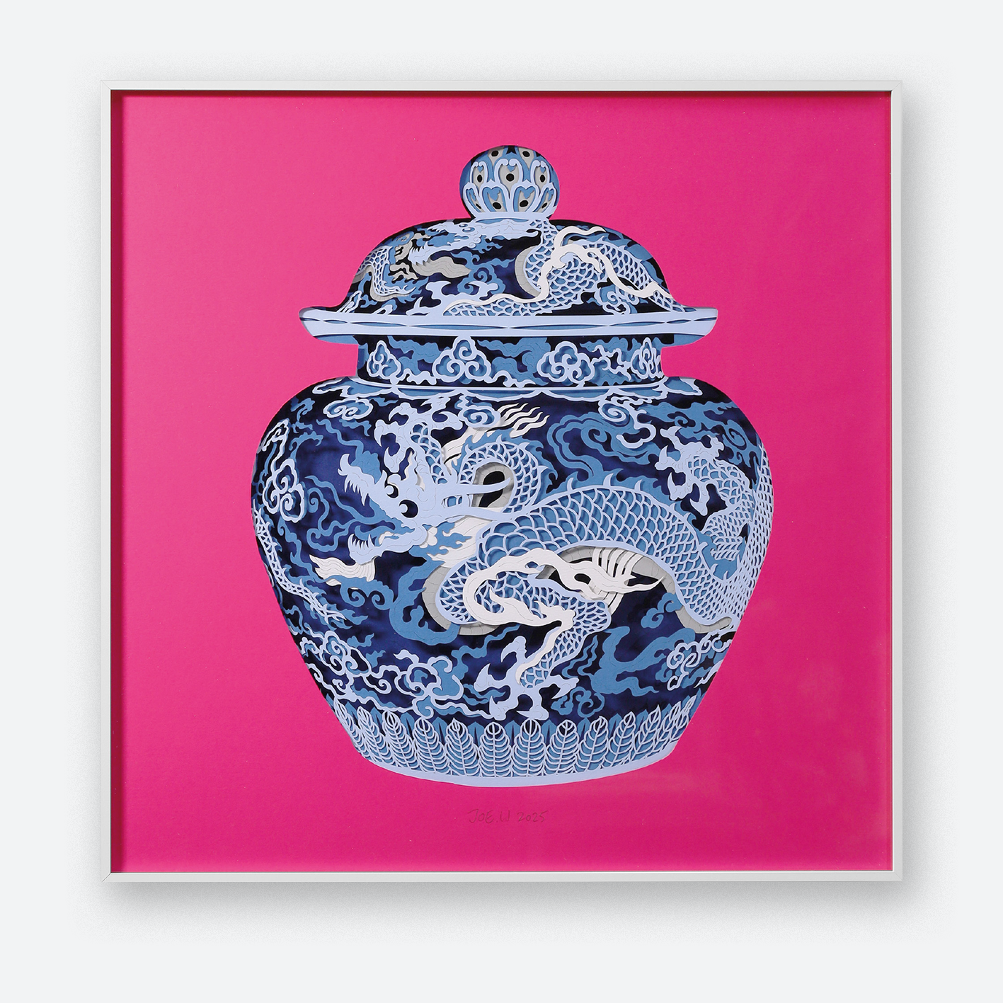 Imperial Dragon Jar (Pink)・