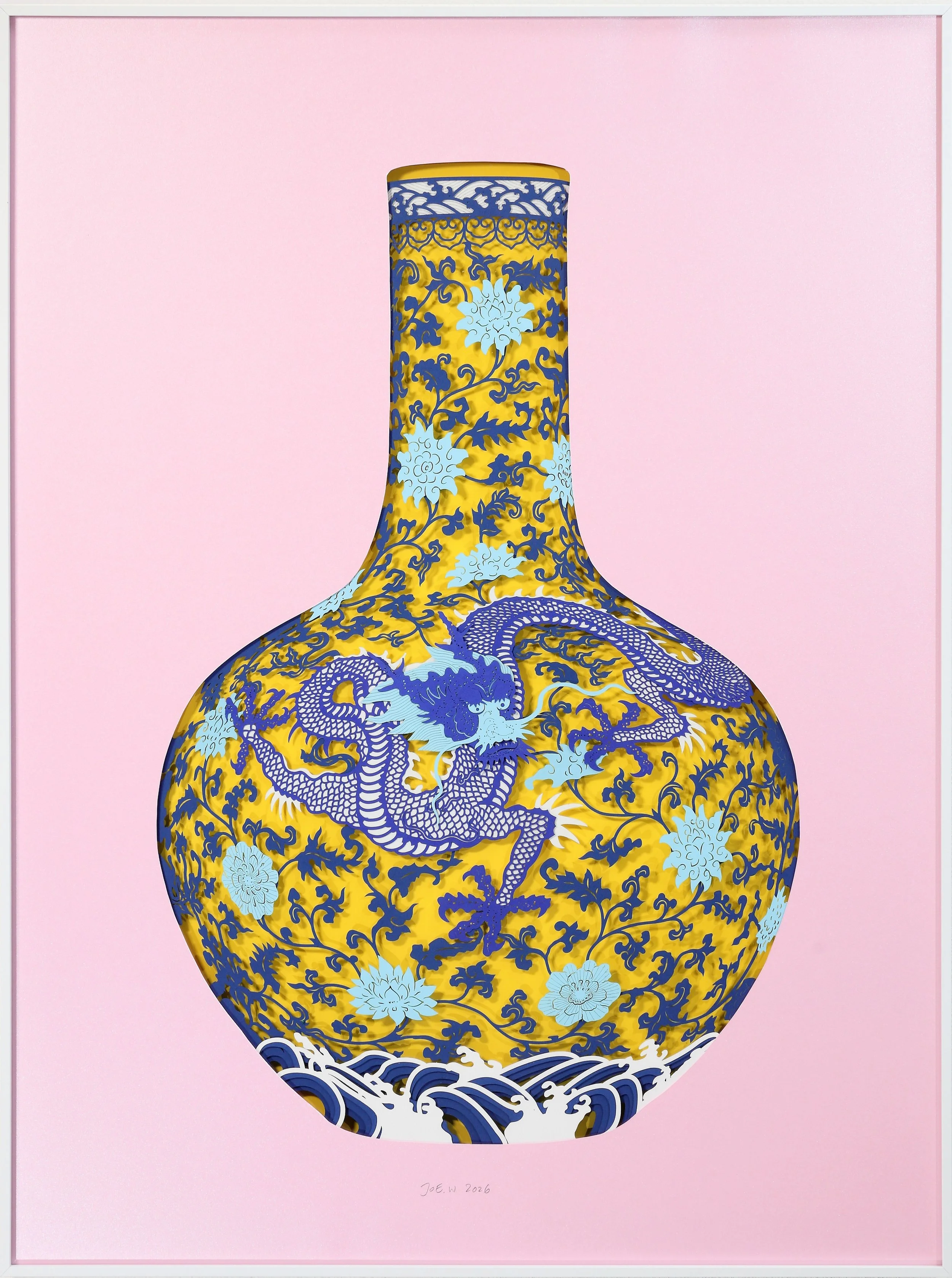 Joe-Wong_Imperial-Dragon-Vase-Tian-Qiu-Ping(Pink)_2026_paper-cut_80x60cma.JPG