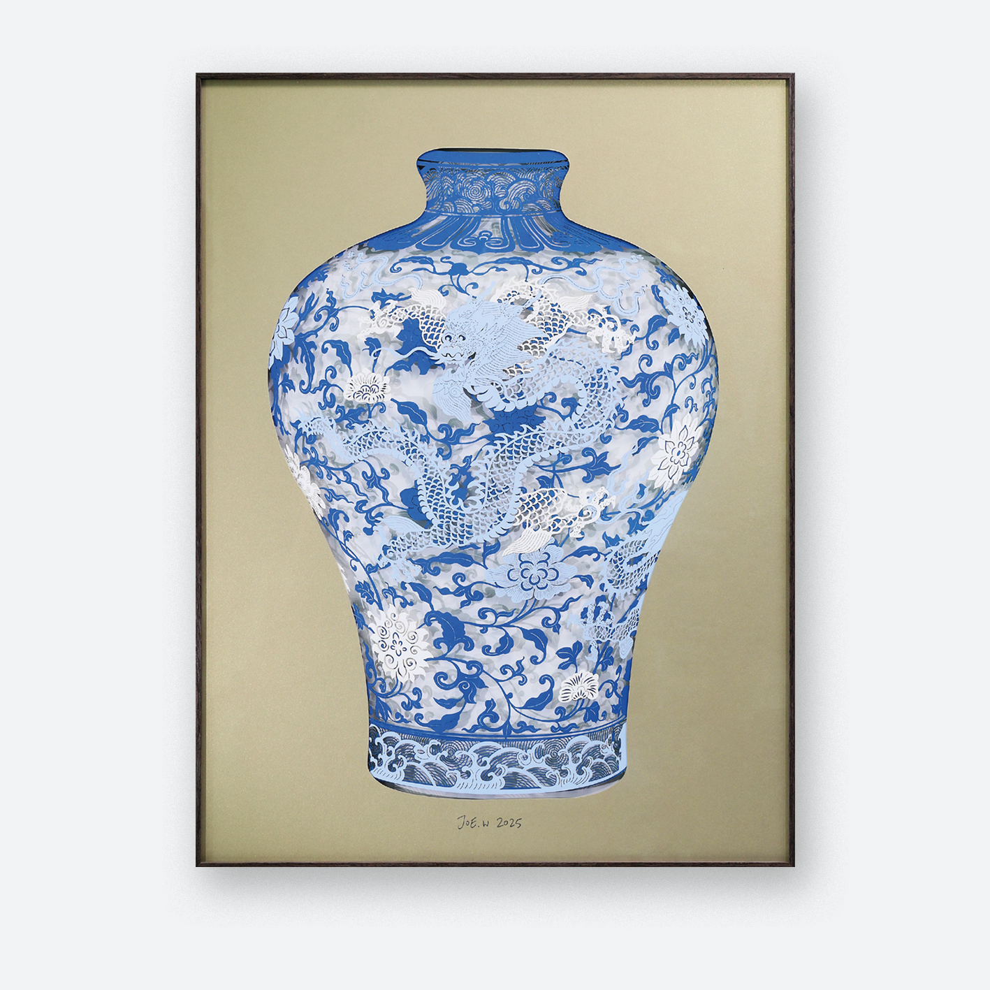 Imperial Dragon Vase, Meiping (Gold) ·