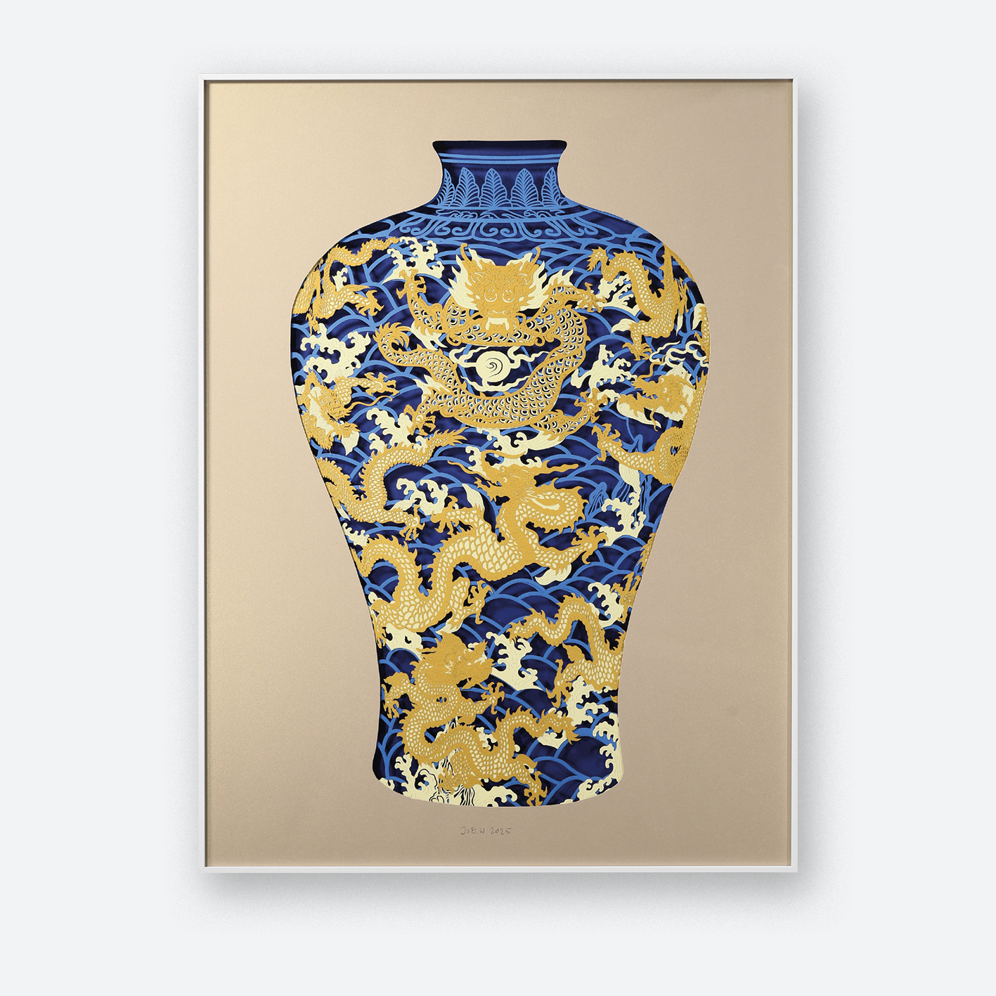 Imperial Dragon Vase, Meiping (Gold II)・