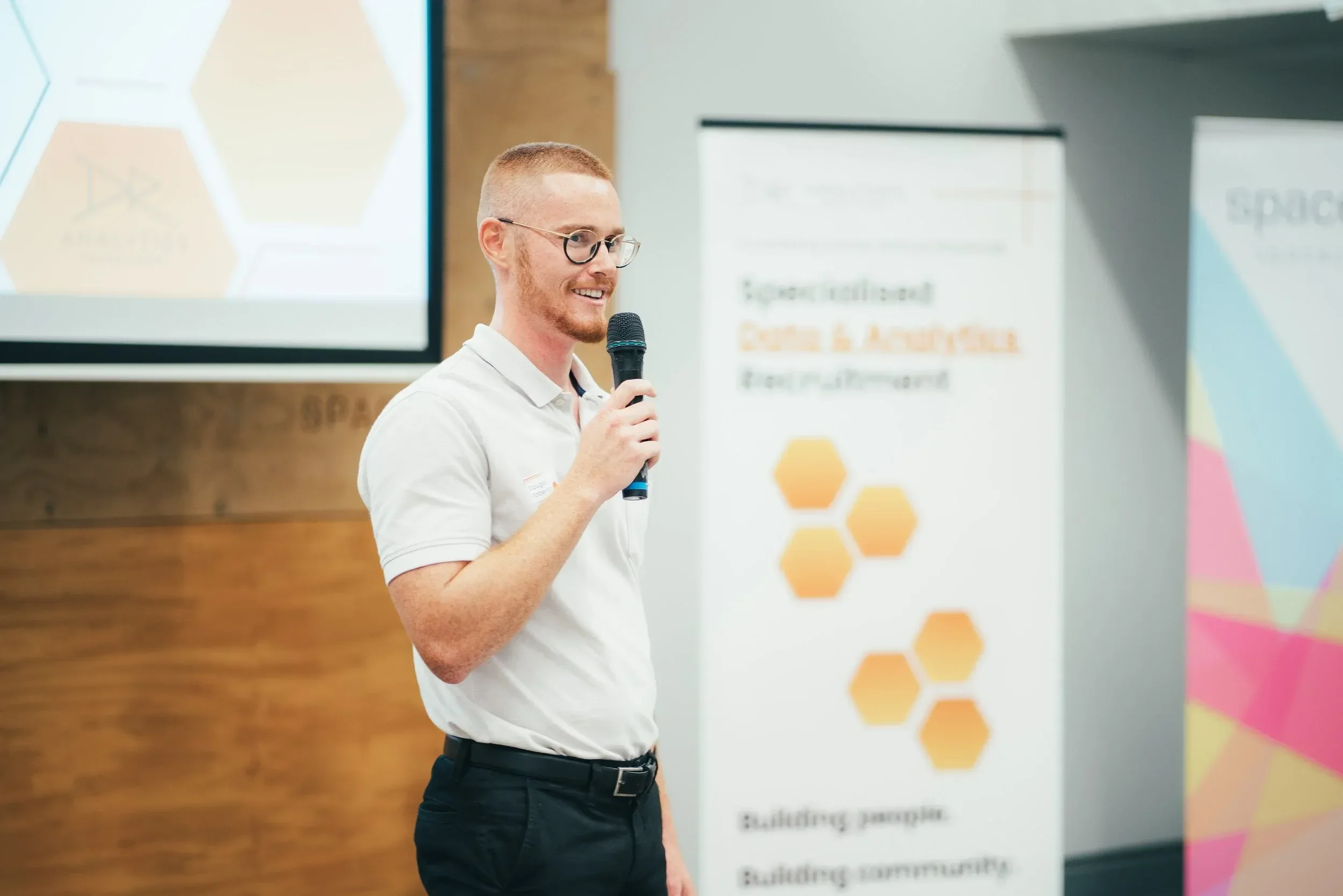 Doug talking to a crowd.