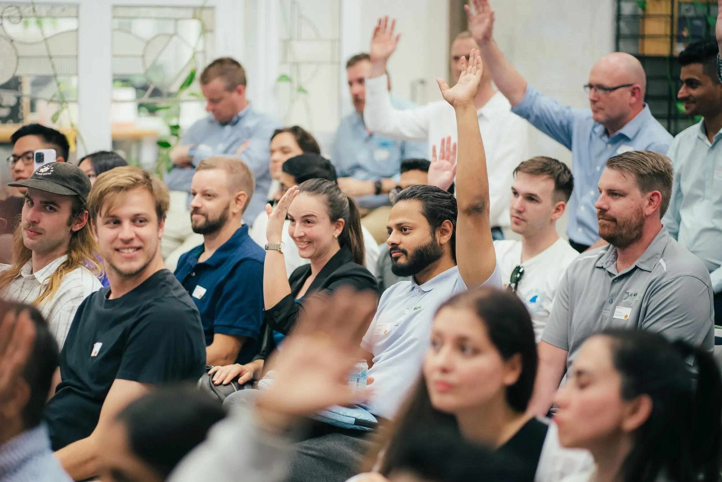 Group of people together.