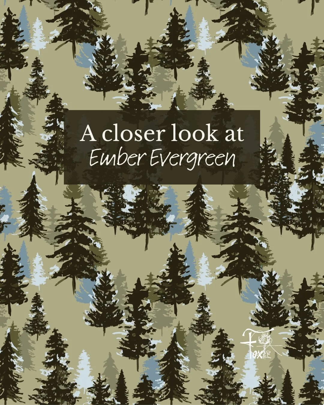 A closer look at Ember Evergreen - Pattern No. 7 🌲✨
~
My first ever experiment vectorising watercolours in @adobe #illustrator. Shaped by Welsh December hikes in the countryside&nbsp;- pulling mossy greens and ember tones from this adventure and dro