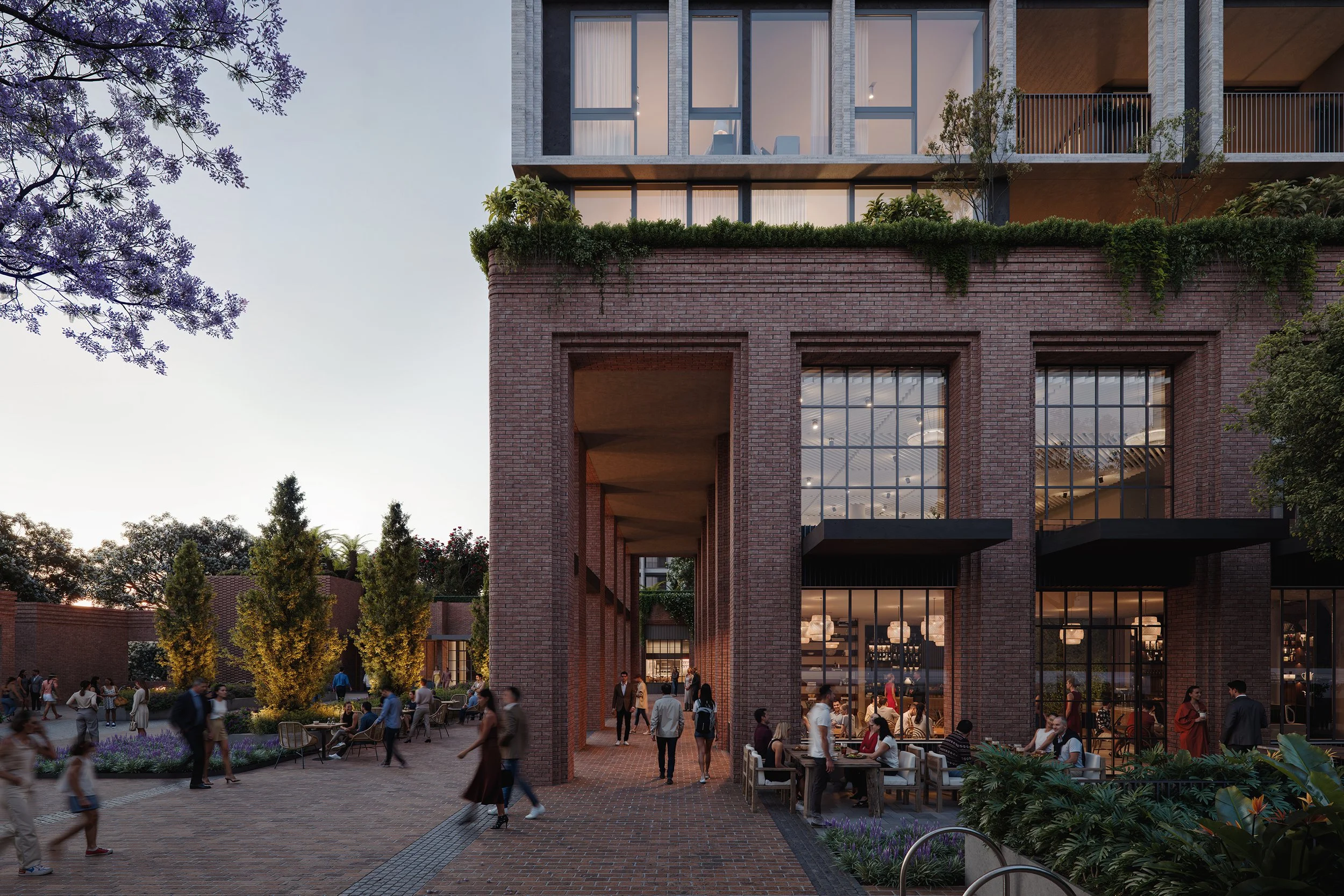 S03 - ROZELLE_EXT_CGI_Plaza Dusk_FINAL.jpg