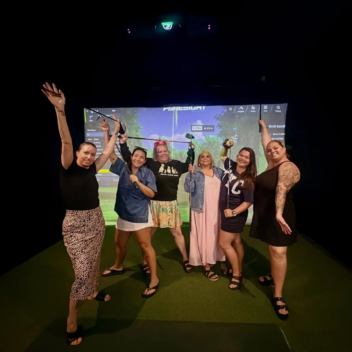 Christmas parties are in full swing @bullseyebirdies 🧑&zwj;🎄✨🎄✨🧑&zwj;🎄

Thank you to these lovely golfing gals for spending the afternoon and keeping the festive vibes high 🏌️&zwj;♀️🎄🥂

Only 7 sleeps til Christmas 👀 if you&rsquo;re looking f