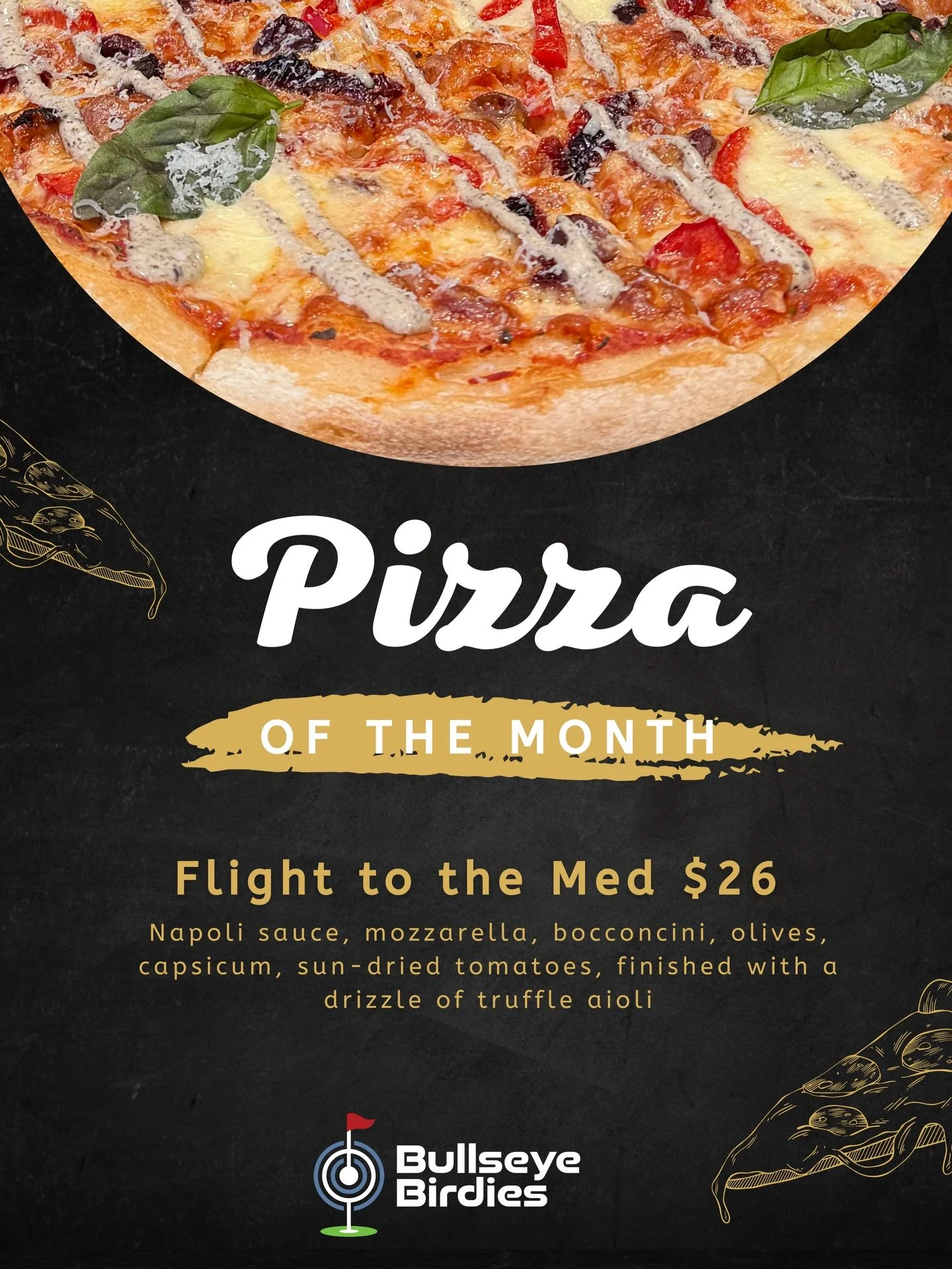 ✨𝙃𝘼𝙋𝙋𝙔 𝙉𝙀𝙒 𝙔𝙀𝘼𝙍 ✨ 

Buckle up - we&rsquo;re taking your tastebuds on a Flight to the Med ✈️🫒

Our 2026 Pizza Of The Month is stacked with Napoli sauce, melted mozzarella, olives, bocconcini, capsicum, sun-dried tomatoes, and finished wit