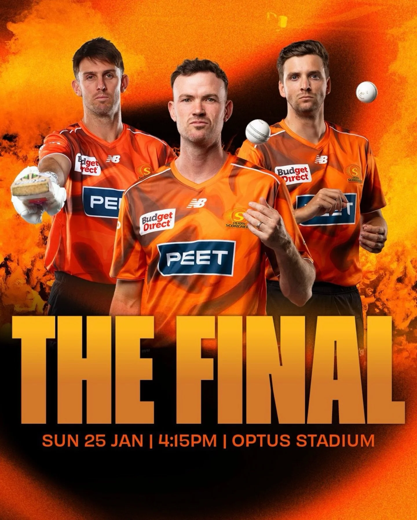 🔥𝗦𝗖𝗢𝗥𝗖𝗛𝗘𝗥𝗦 𝗜𝗡𝗧𝗢 𝗧𝗛𝗘 𝗙𝗜𝗡𝗔𝗟🔥

Get around the WA boys and enjoy a few beer towers and wings @bullseyebirdies 🏏🍺🍗

LIVE &amp; LOUD THIS SUNDAY 🎯⛳️

⏰ 4:15PM | SUN 25TH
📸 @bbl 

#perthscorchers #liveandloud #bullseyebirdies #ge