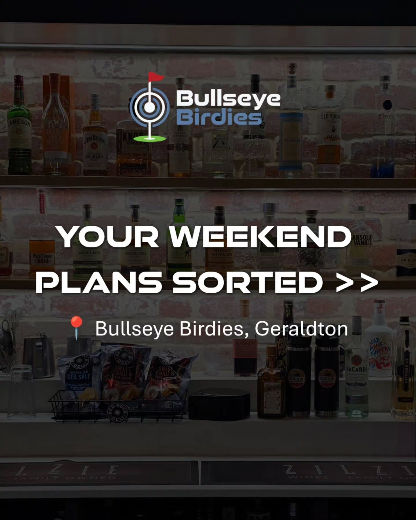 Your weekend at Bullseye Birdies, sorted 🎯

🎉 Friday &mdash; We're turning 1! Celebrate our 1st birthday with $7 Swan Draught pints, giveaways, live music and birthday cocktails and more!

🏀 Saturday &mdash; NBL1 Grand Final on the big screens. Bu