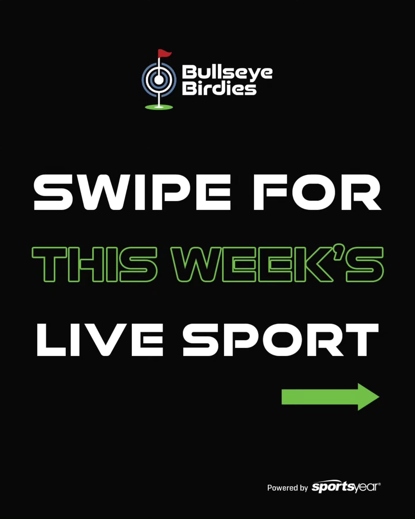 YOUR WEEK OF LIVE SPORTS 🏈

📍Bullseye Birdies, Geraldton 

#livesports #Geraldton #sportsbar