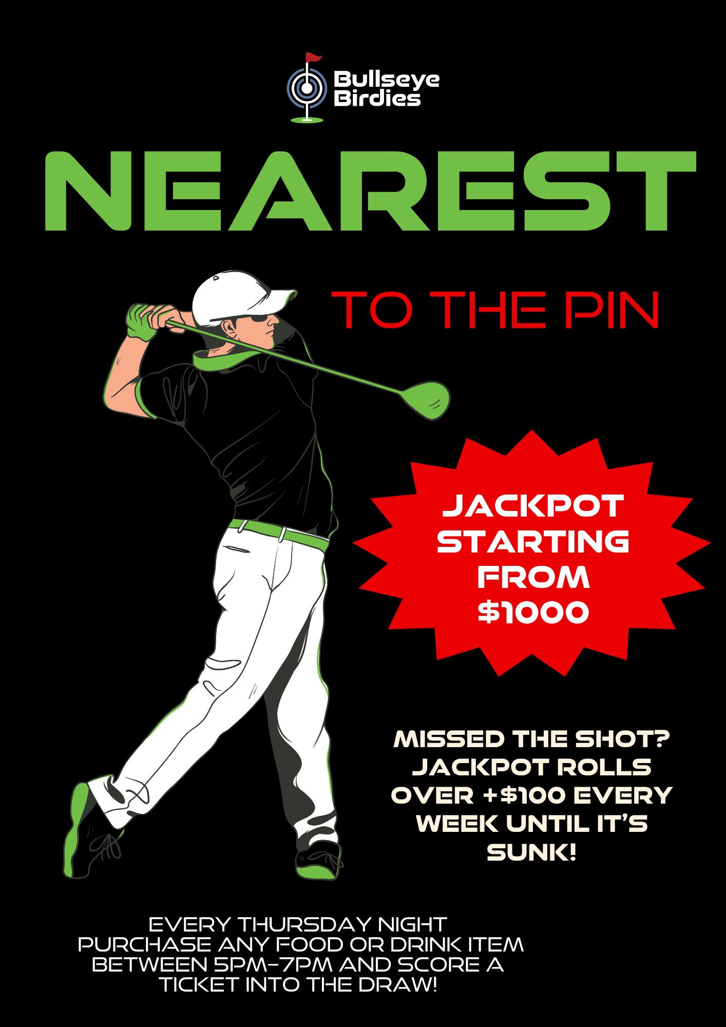 Nearest To The Pin - Every Thursday 5pm - 7pm