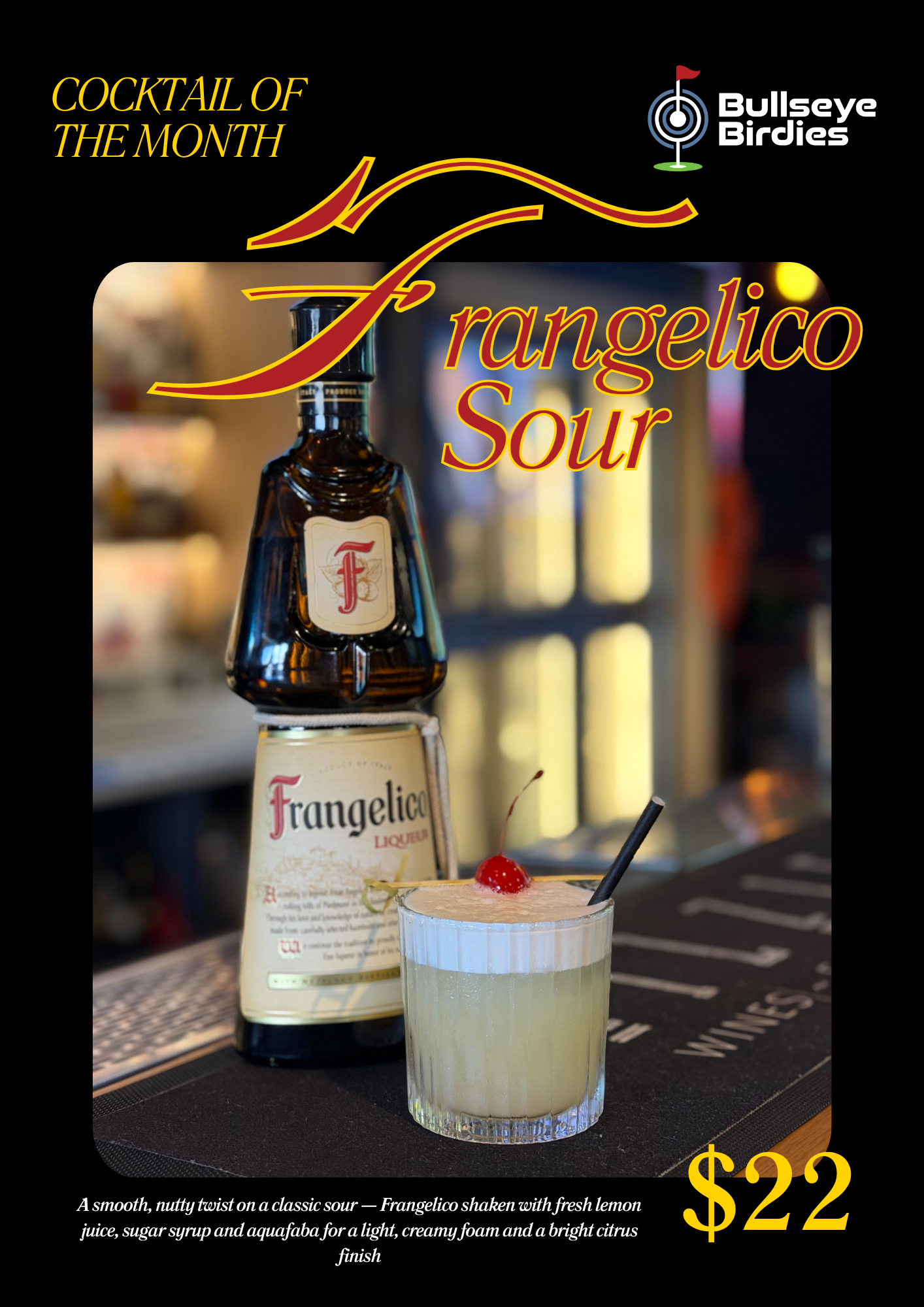 Cocktail Of The Month - Frangelico Sour