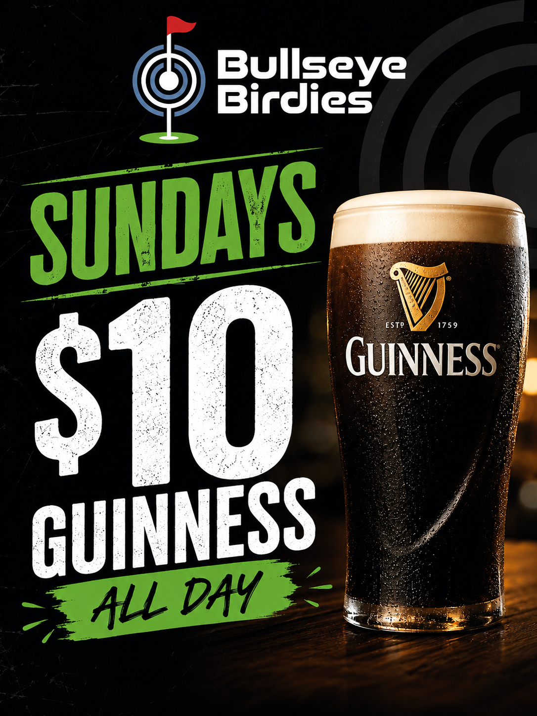 $10 Guinness - Every Sunday 