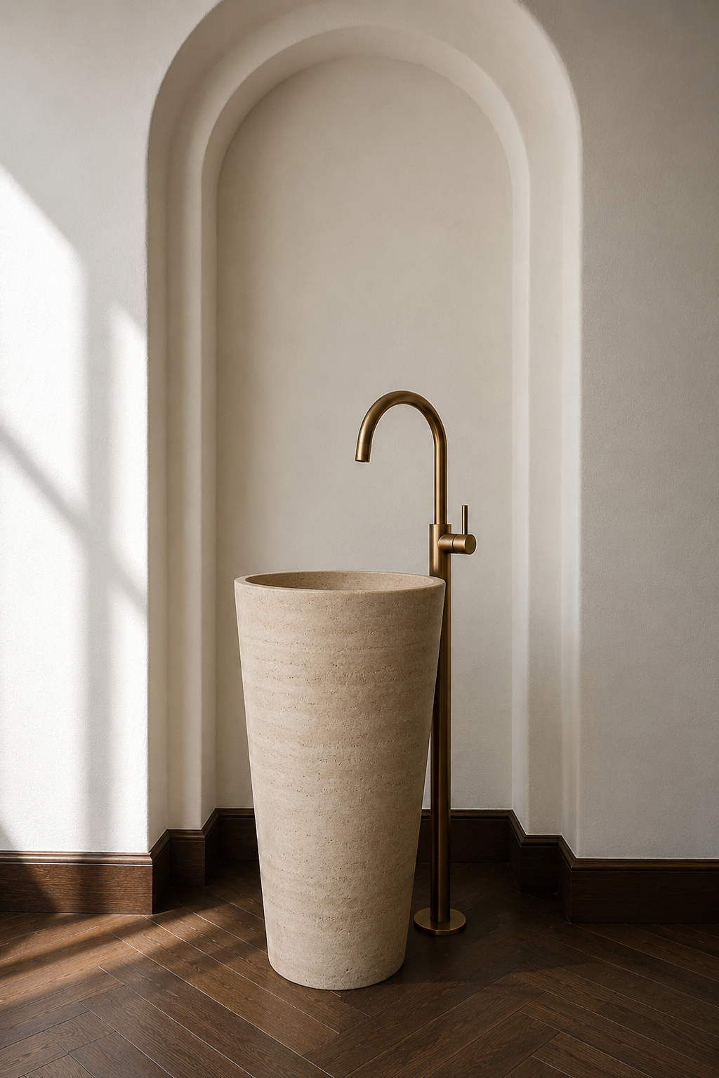 FONTE AURELIA – Sculptural Marble Wash Basin